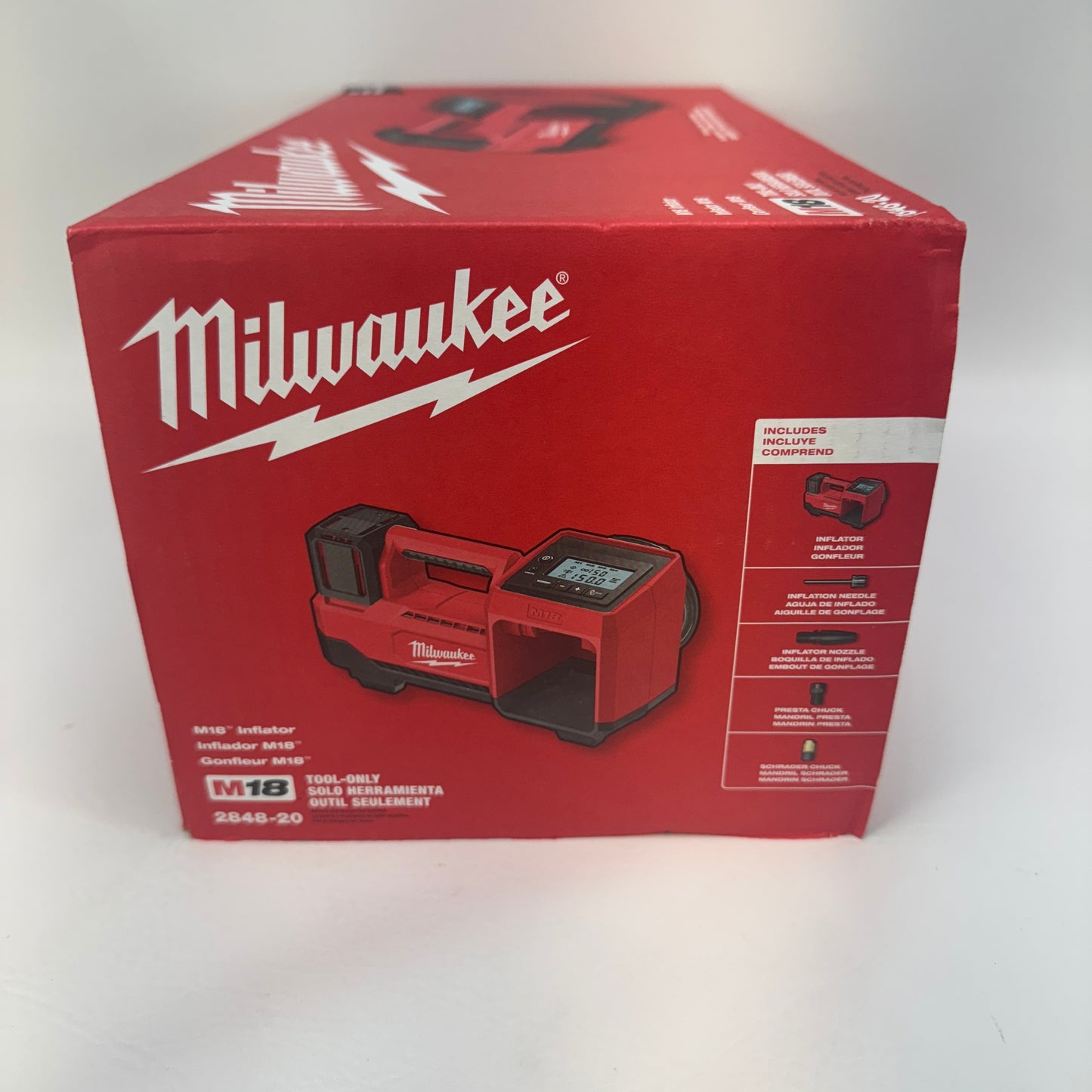 New Milwaukee 2848-20 M18 18V Tire Inflator