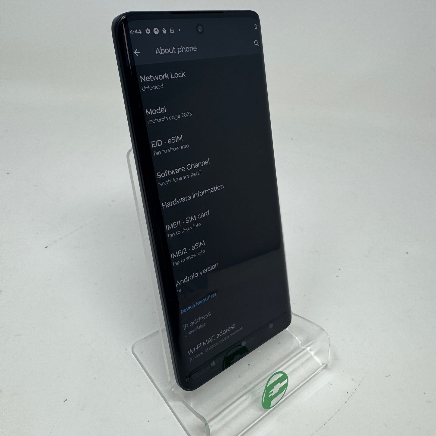Factory Unlocked Motorola Edge 2023 256GB 14 Black XT2305-1
