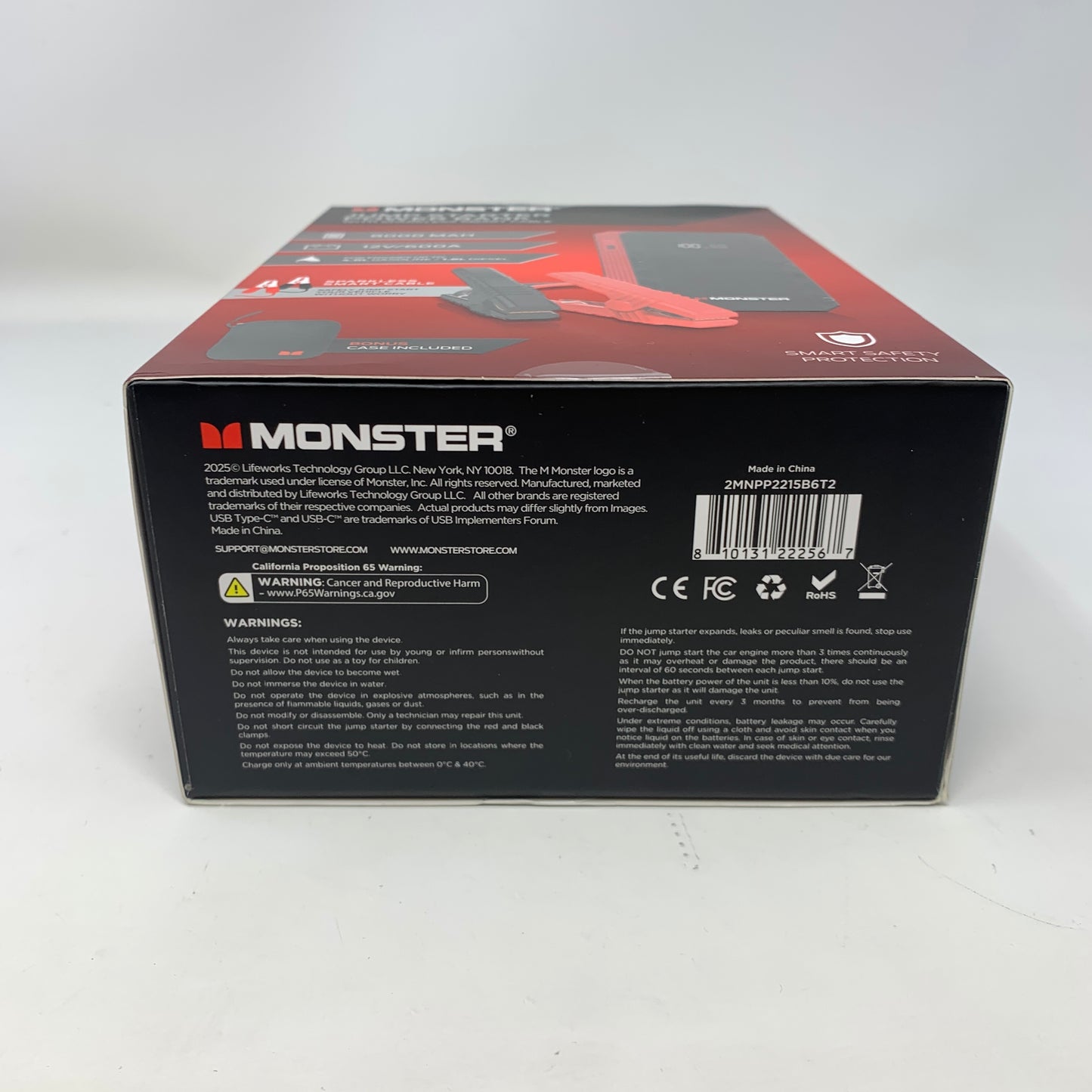 New Monster Jump Starter Power Bank Jumper Starter and Power Bank 2MNPP2215B6T2