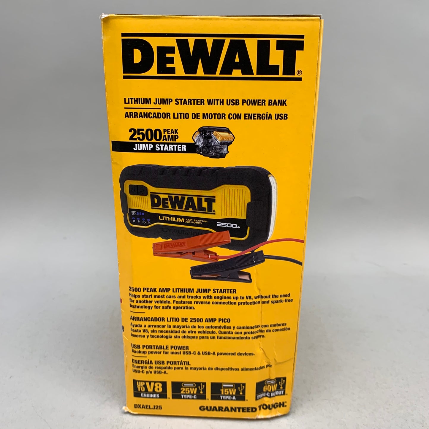 DeWalt DXAELJ25 2500 AMP Lithium Jump Starter with USB Power Bank