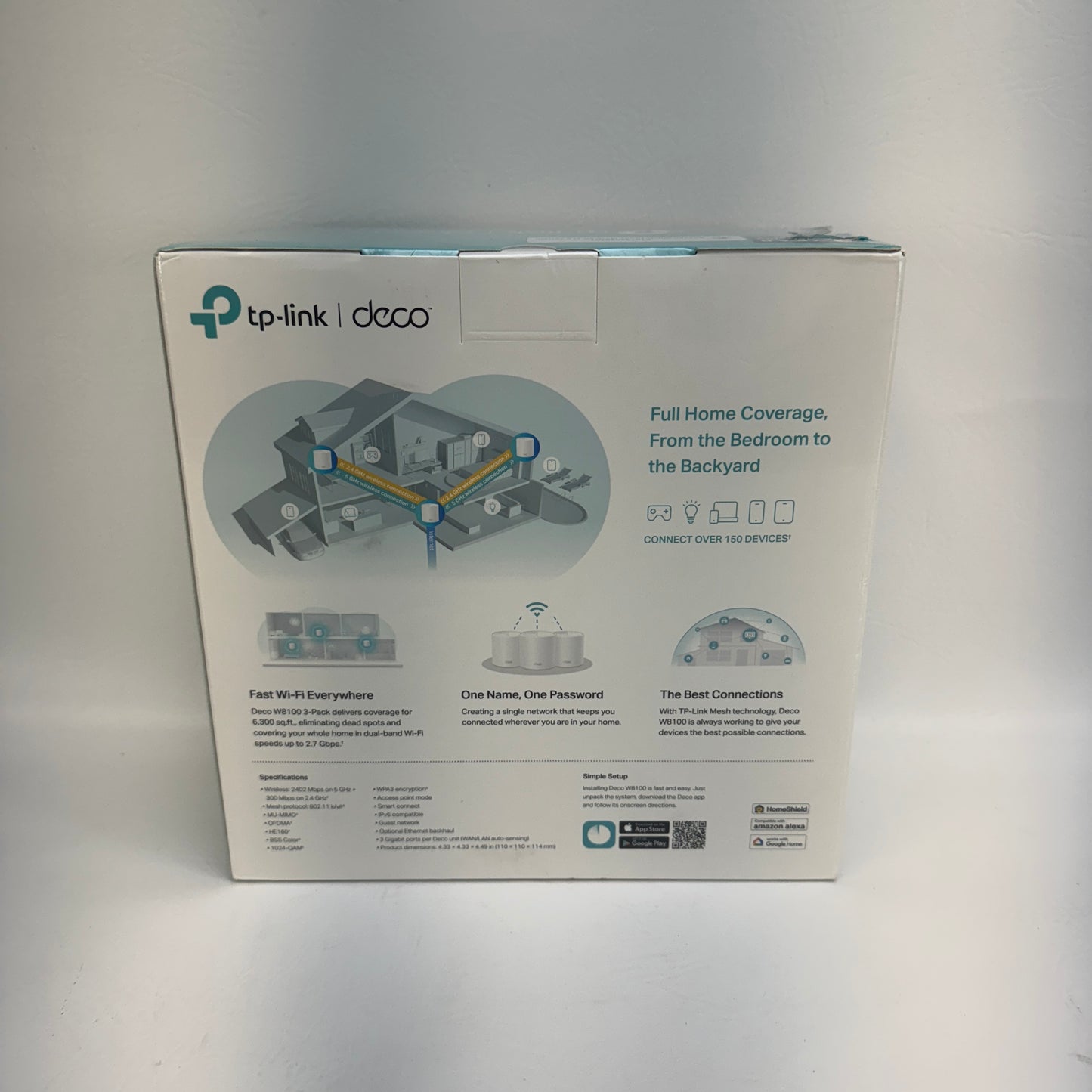 New TP-Link AX2700 Whole Home Mesh Wi-Fi 6 System Mesh WiFi 6 System DECO W8100