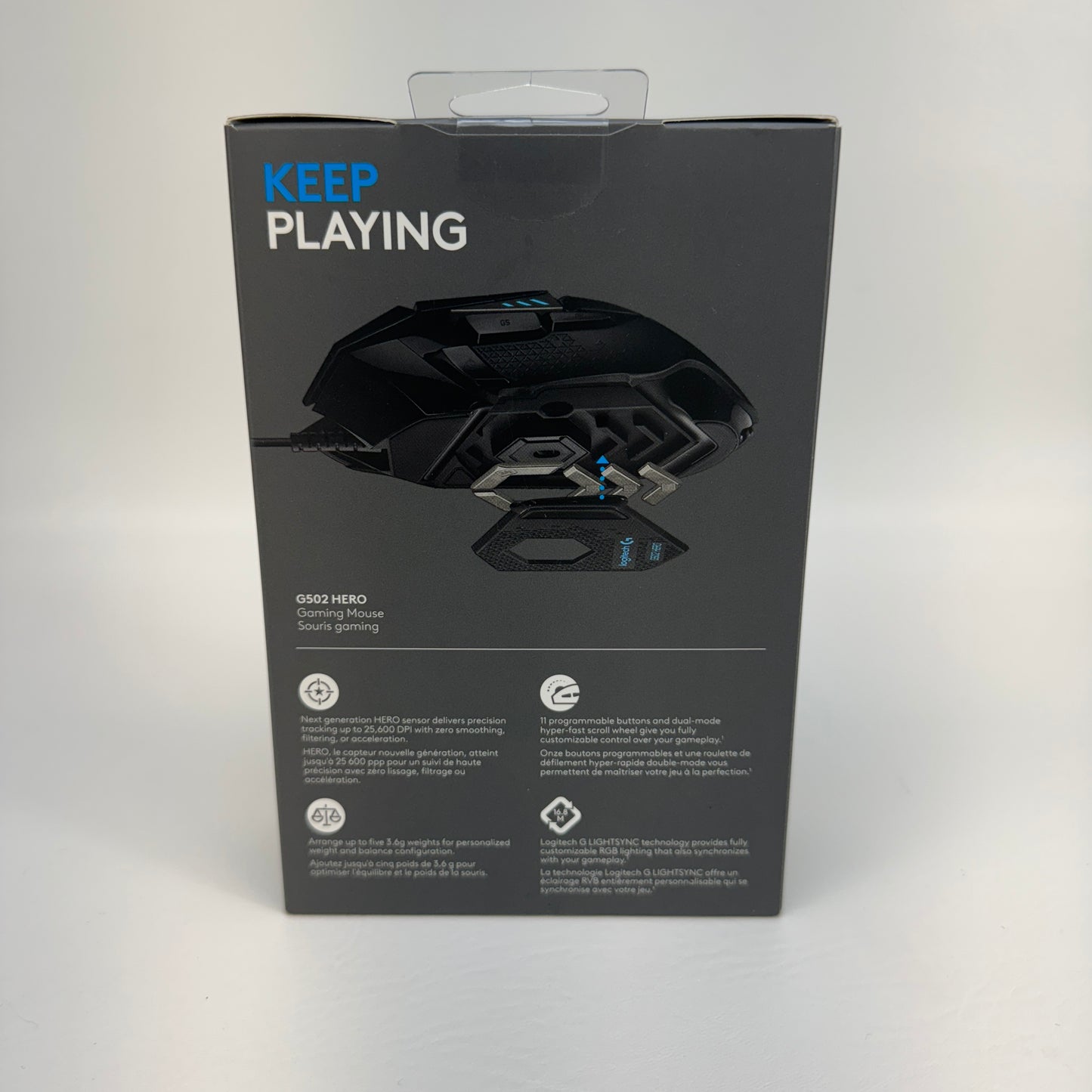 New Logitech G502 Hero Computer Mice M-UOO47