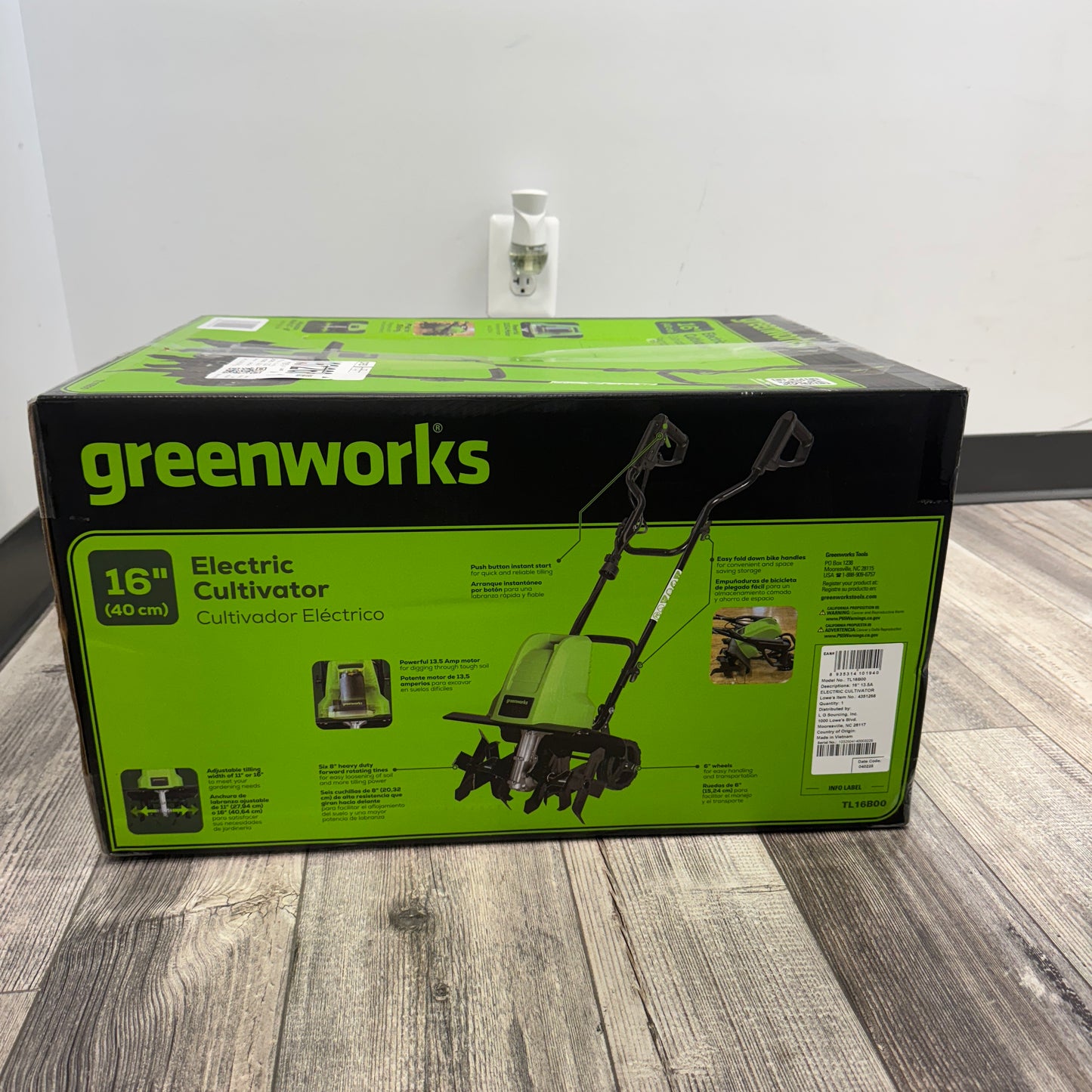 New Greenworks TL16B00 Electric Cultivator