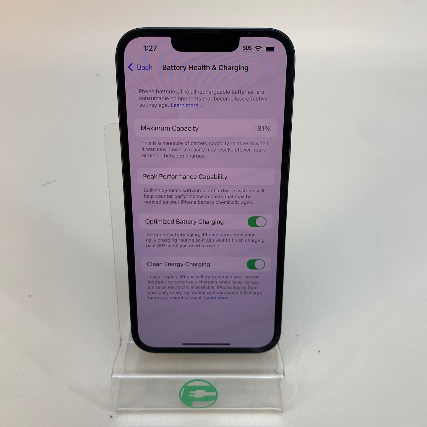 Unlocked Apple iPhone 13 128GB 18.0.1 Midnight MLML3LL/A