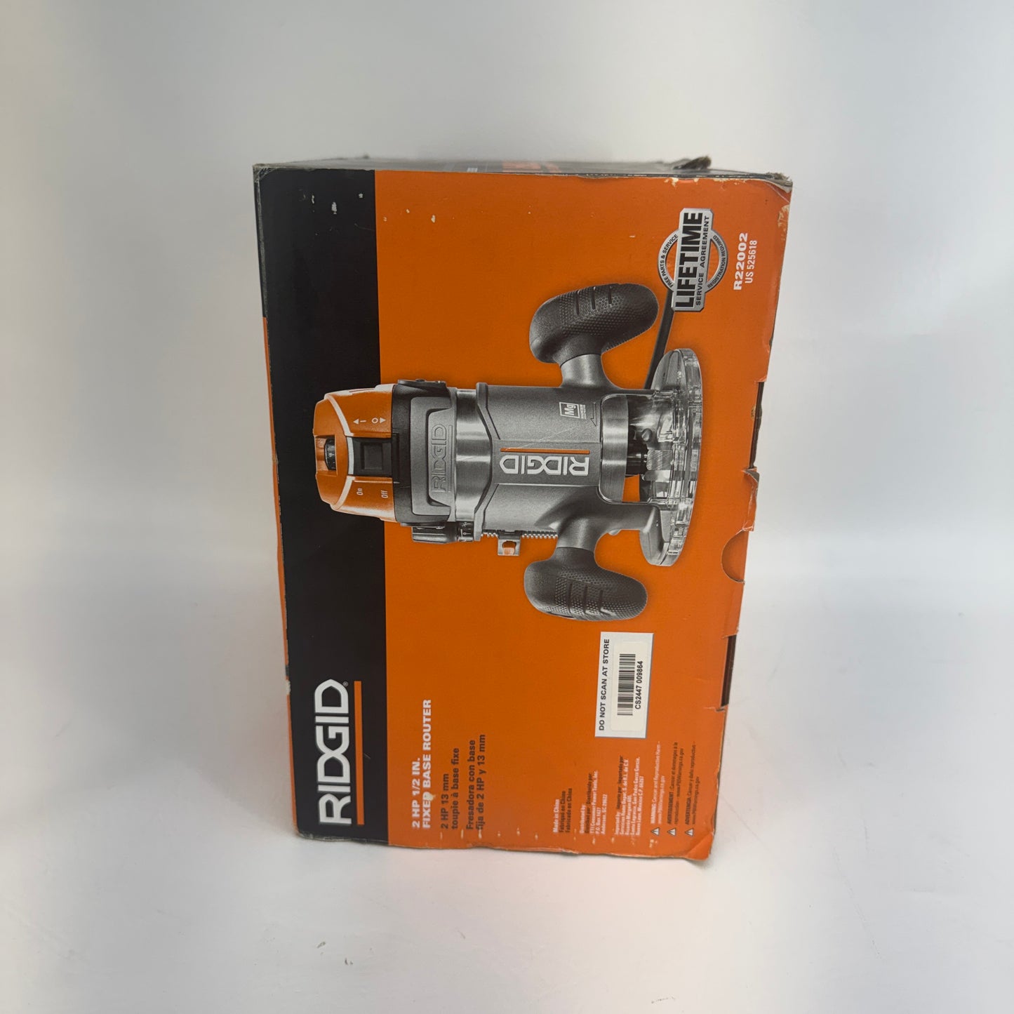 New Ridgid R22002 2 HP 1/2 In. Fixed Based Router