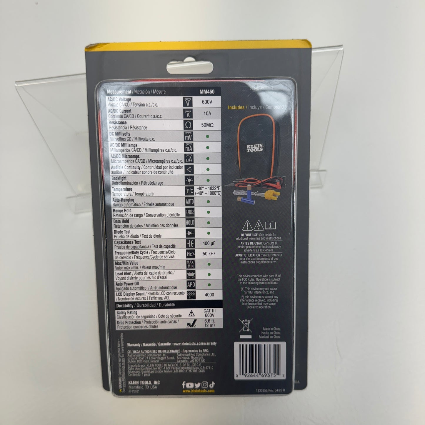 New Klein Tools MM450 600V Multimeter