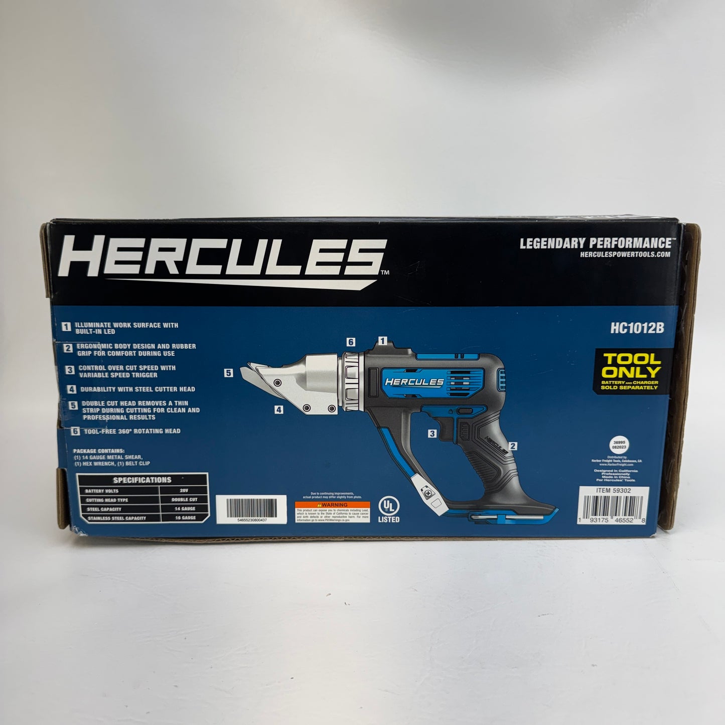 New HERCULES HC1012B 20V Metal Cutting Shears
