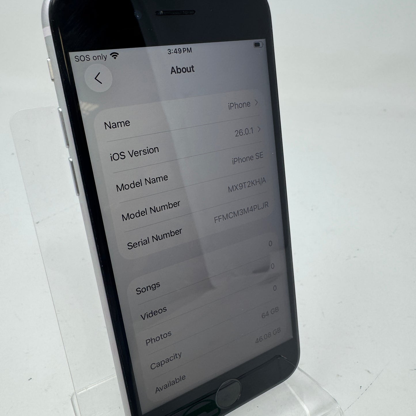 Unlocked Apple iPhone SE 2nd Gen 64GB White MX9T2KH/A