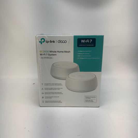New TP-Link Deco WB7200 Dual Band WiFi 7 BE3600 Mesh WiFi Router