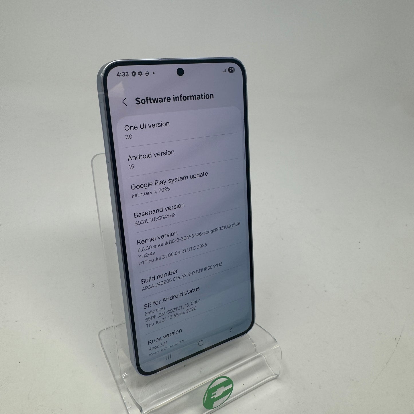 GSM Unlocked Samsung Galaxy S25 12GB RAM 128GB SM-S931U1 Aura Blue
