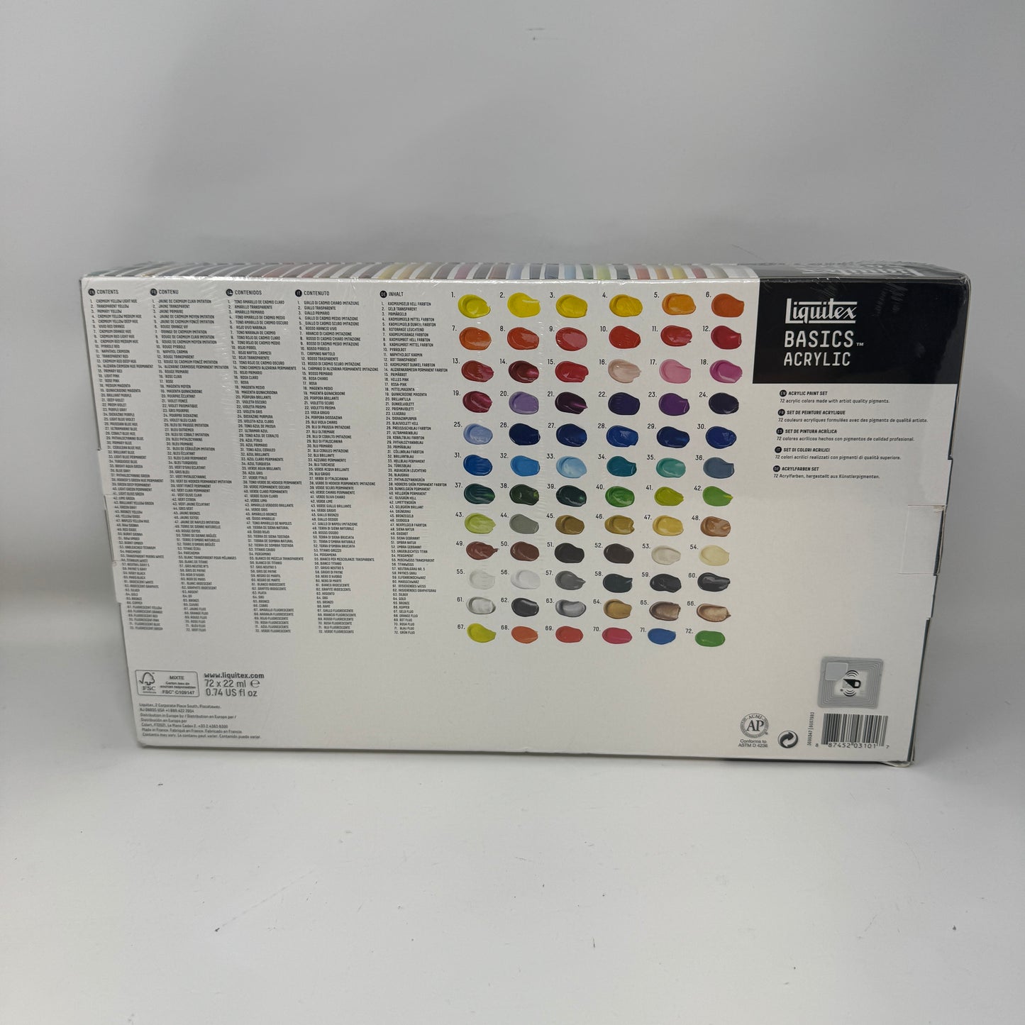 New Liquitex 72PC Basics Acrylic Paint