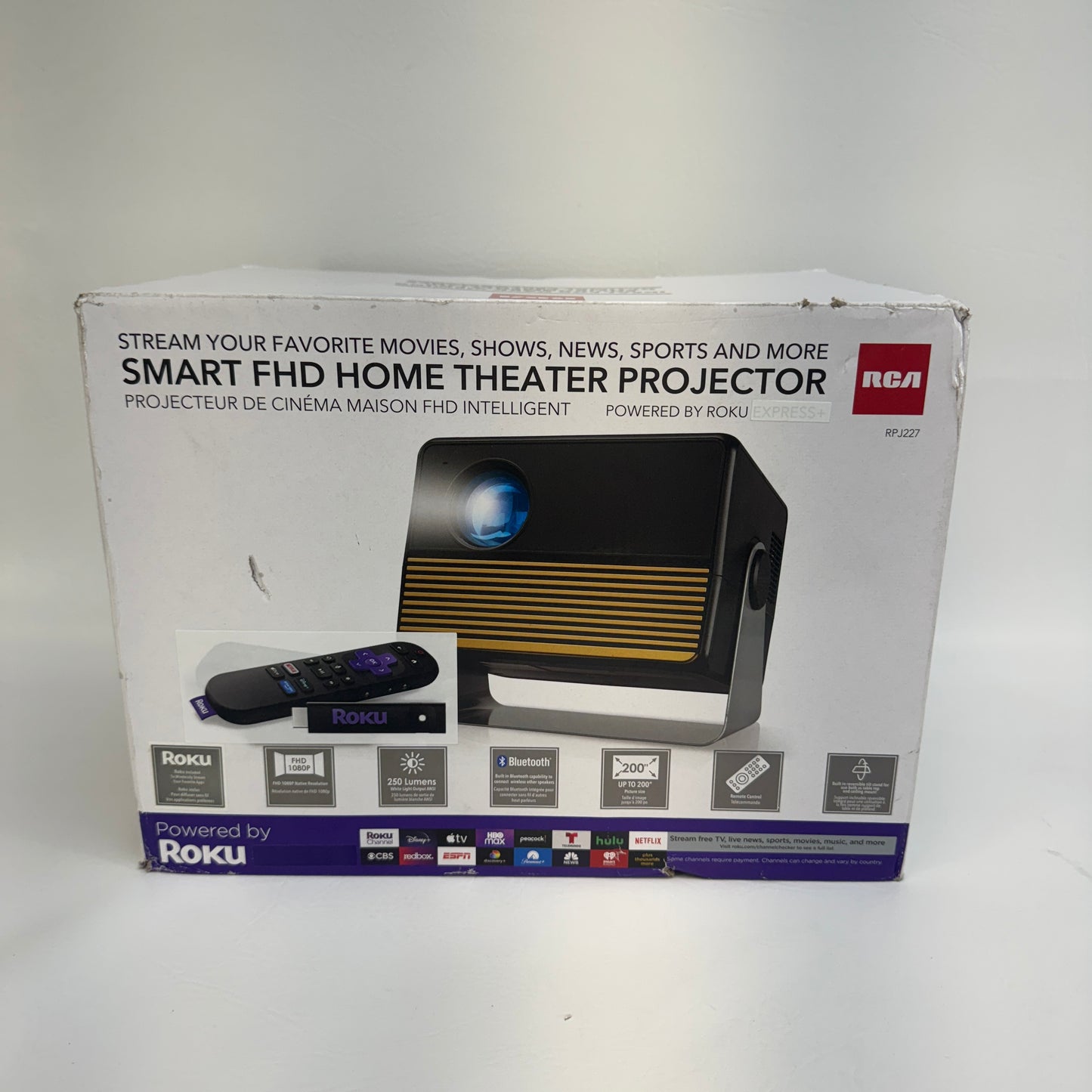 New RCA RPJ227 Projector/Streaming Device