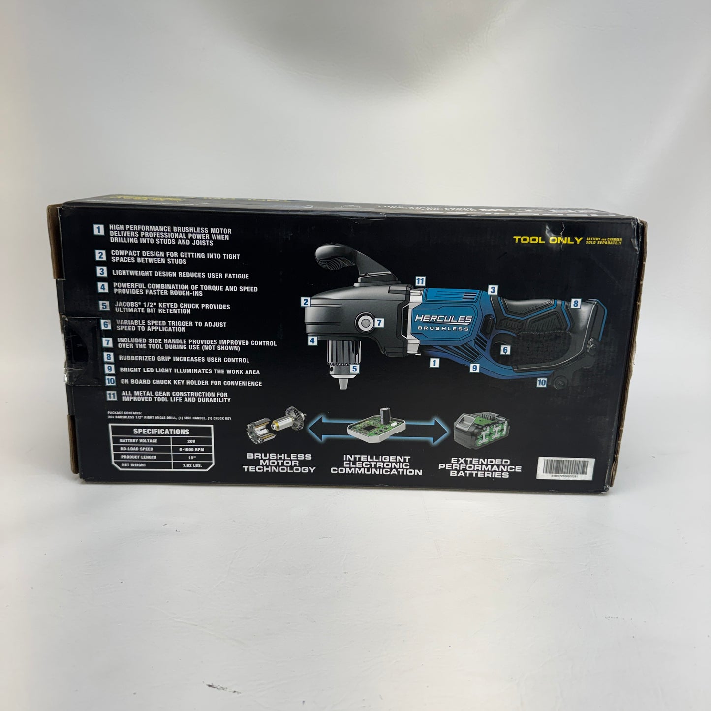 New HERCULES HCB96B 20V Right Angle Drill