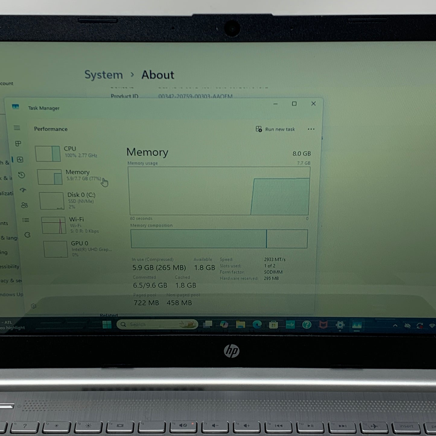 HP Laptop 14-DQ300 14" Celeron N4500 1.1GHz 8GB RAM 128GB SSD