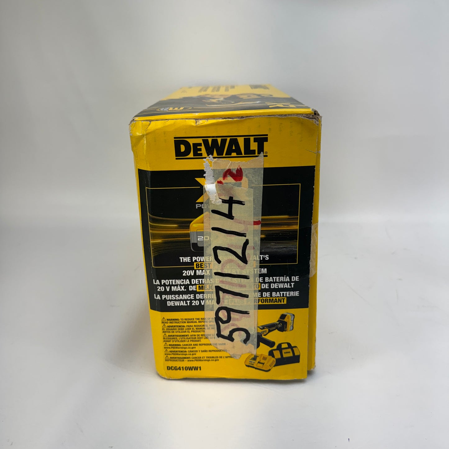 New DeWalt DCG410WW1 20V MAX Angle Grinder