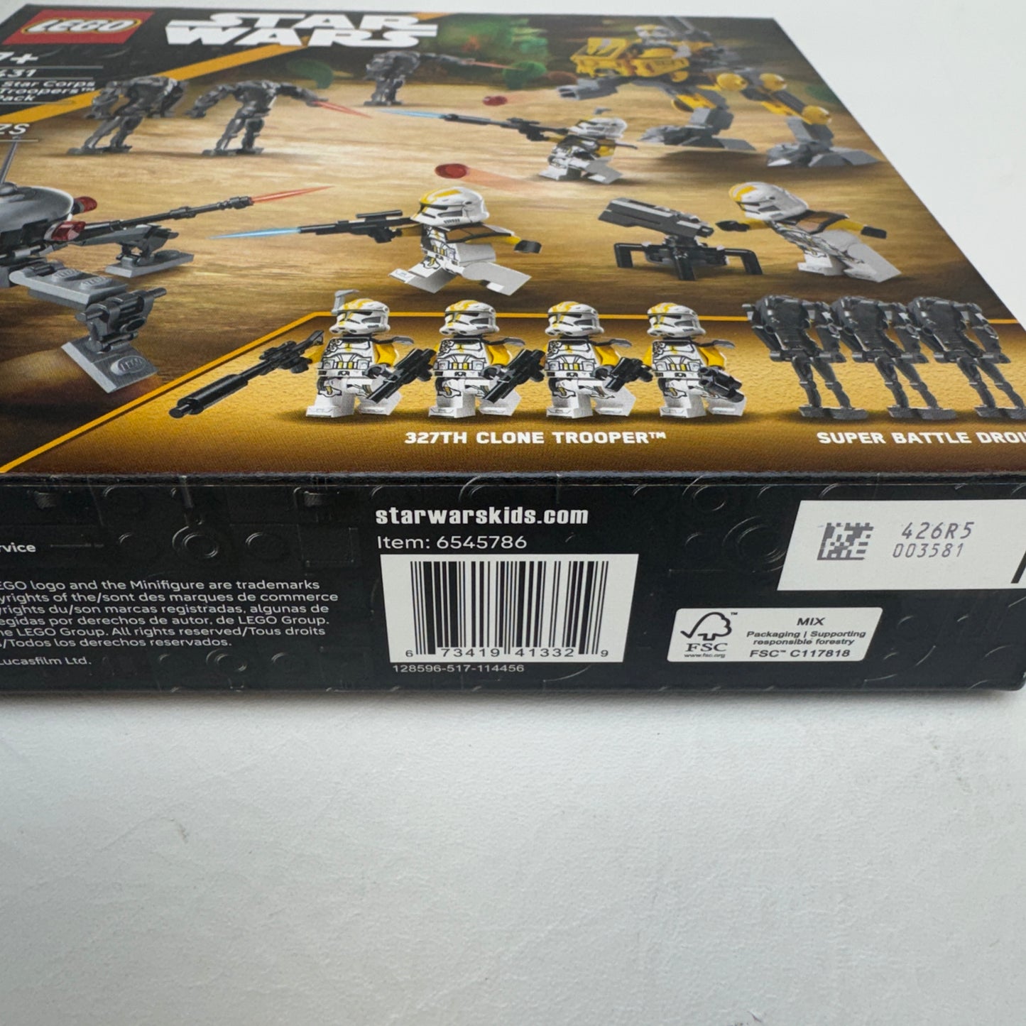 New Lego 327th Star Corps Clone Troopers Battle Pack Lego Set 75431