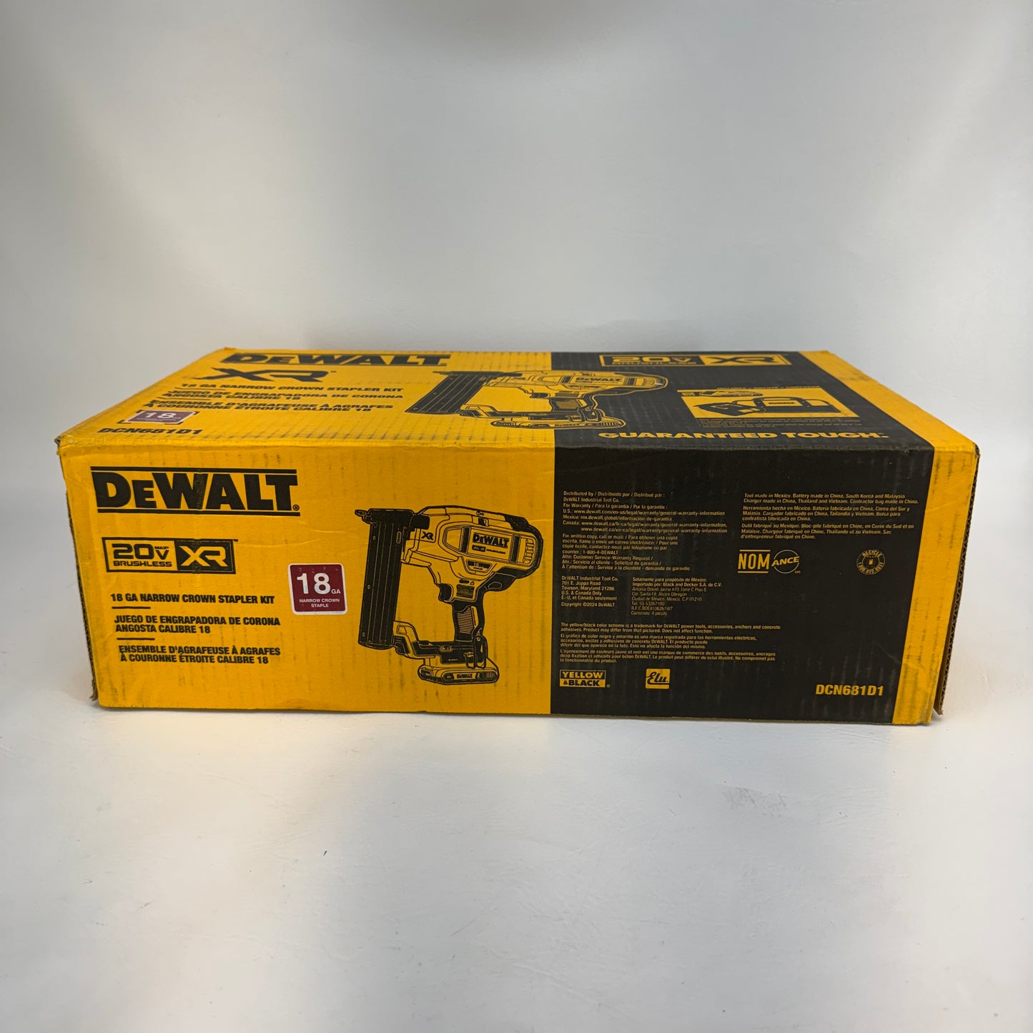 New DeWalt DCN681D1 20V MAX 18GA Stapler
