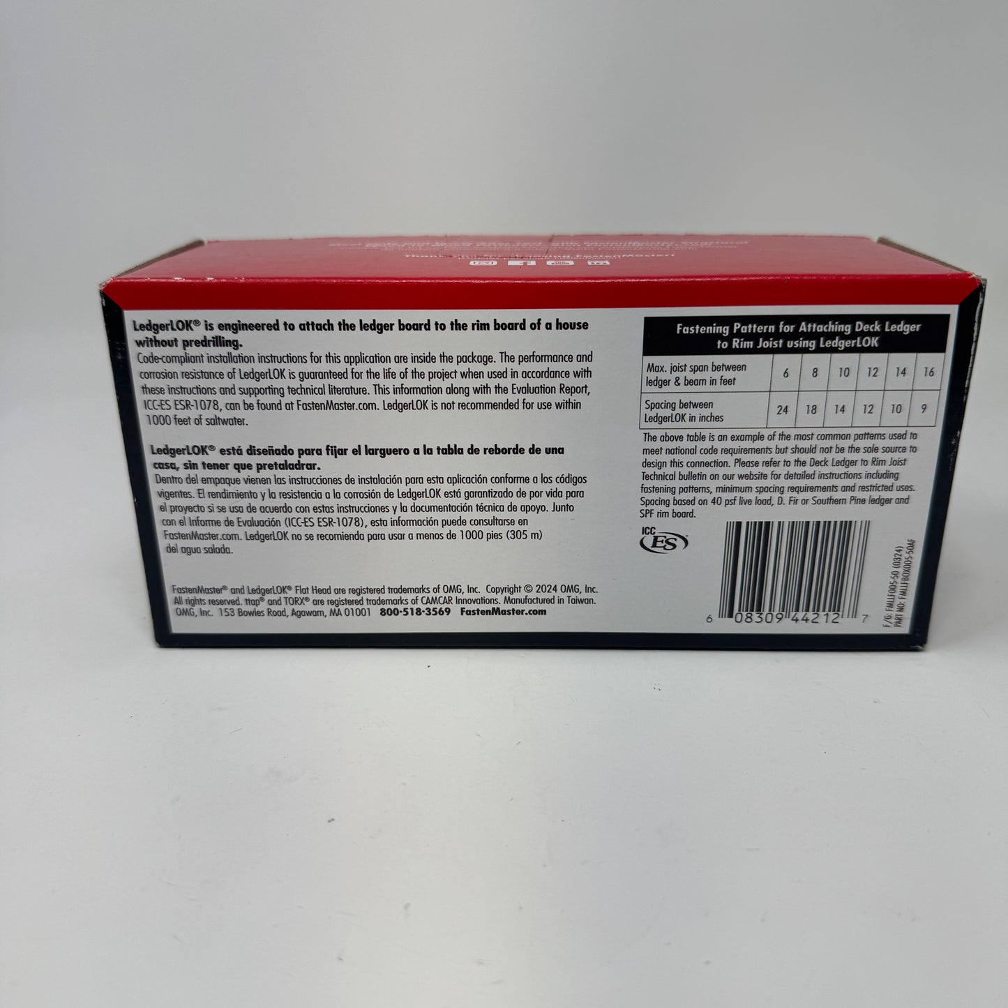 New FastenMaster LedgerLOK Flat Head Screws