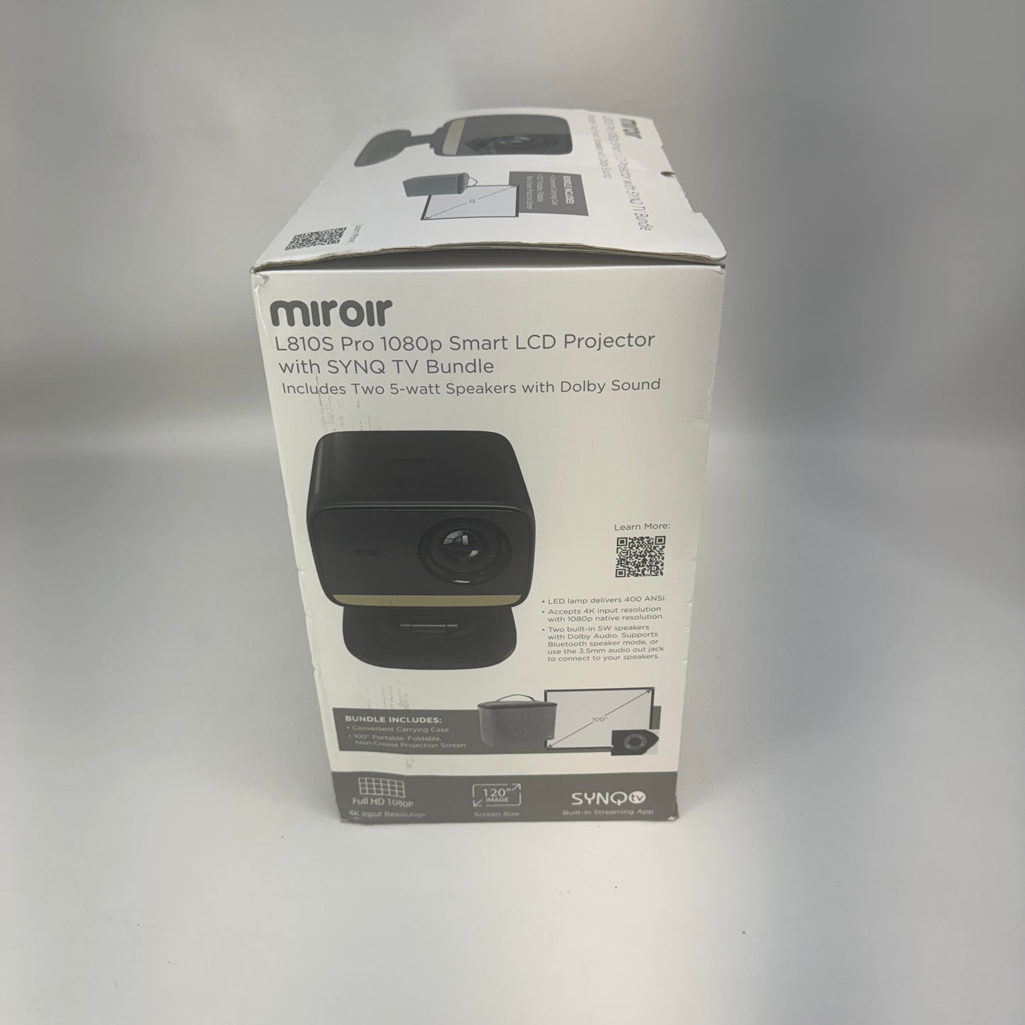 New Miroir L810S Pro Full HD 1080P 400 Lumens LCD Projector