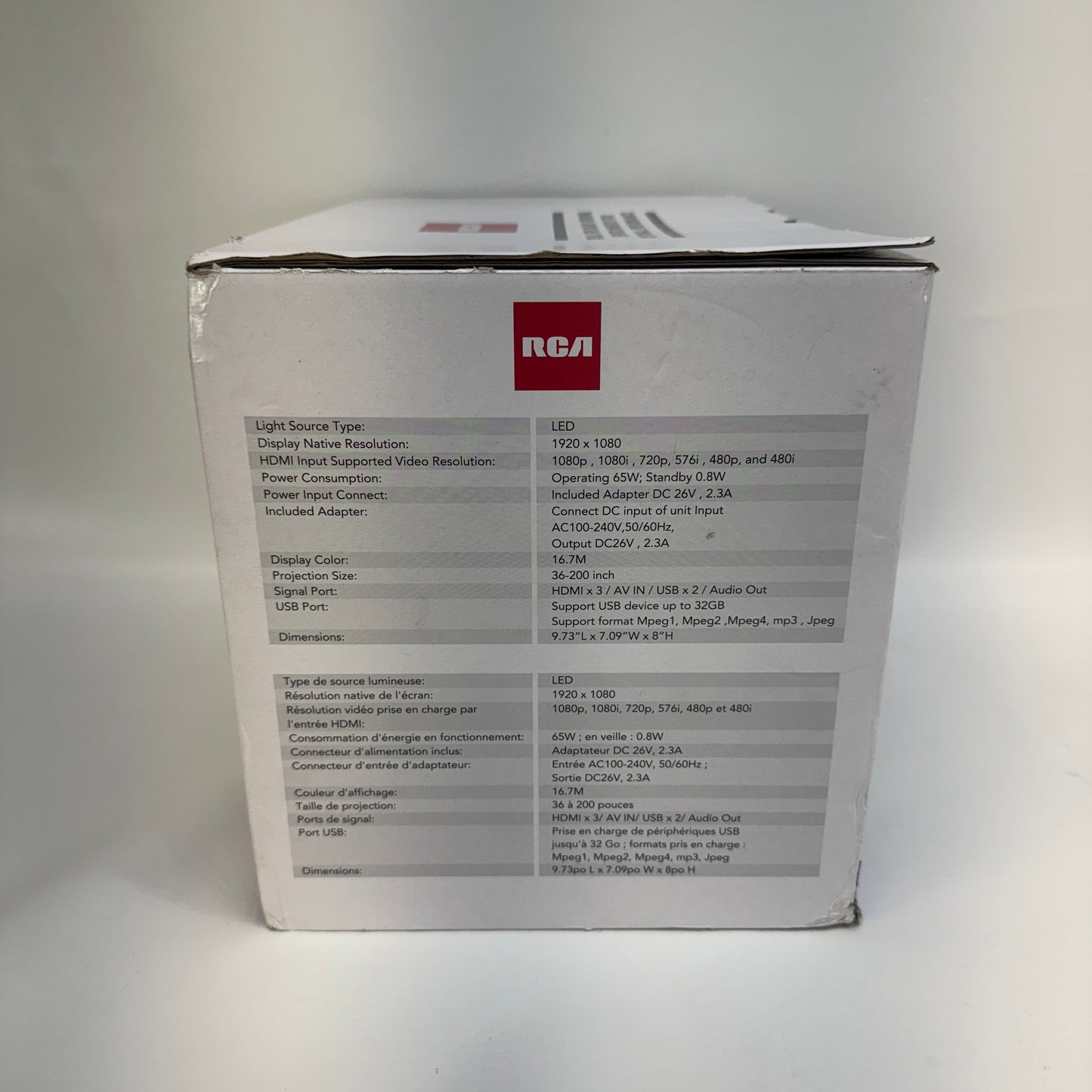 New RCA RPJ227 Projector/Streaming Device