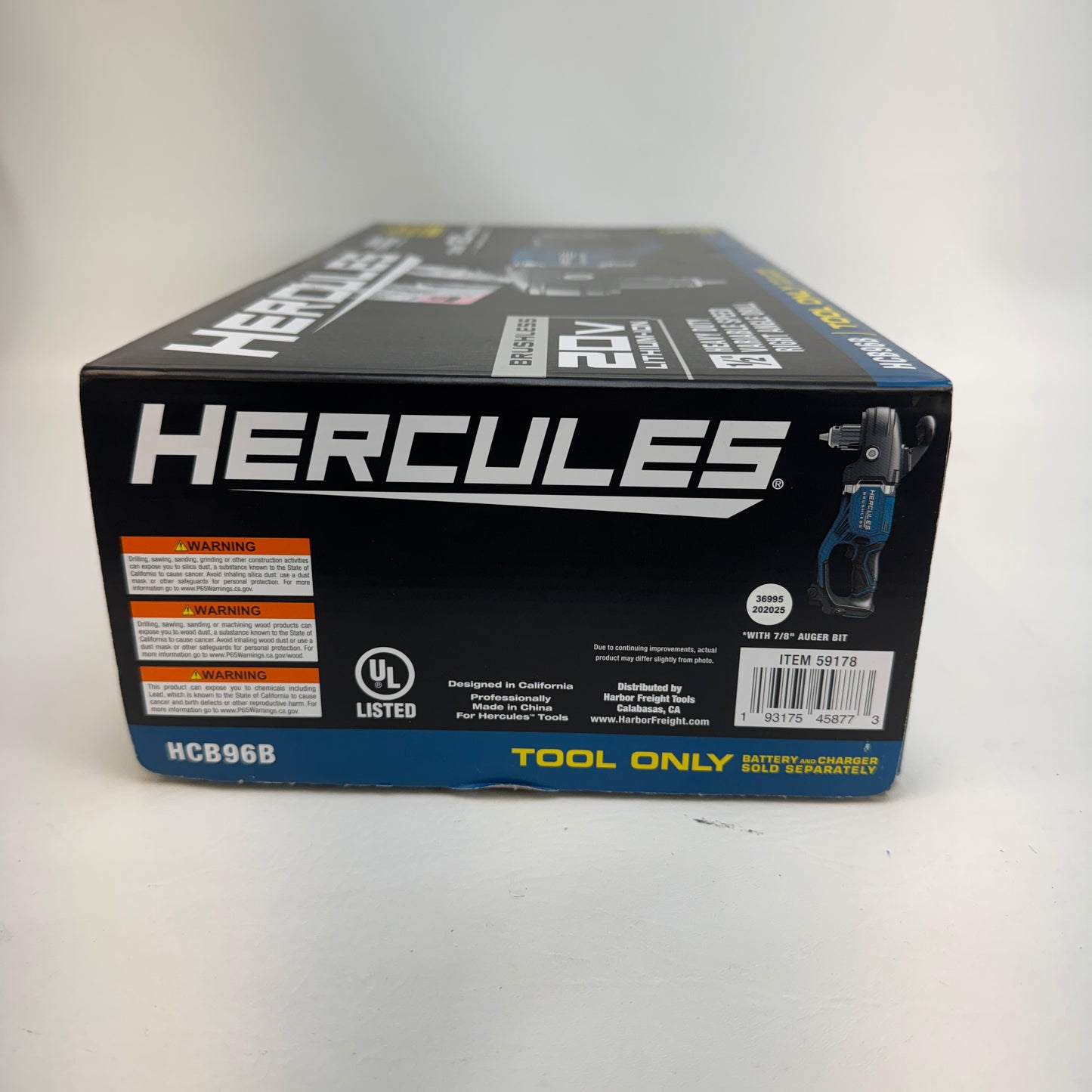New HERCULES HCB96B 20V Right Angle Drill