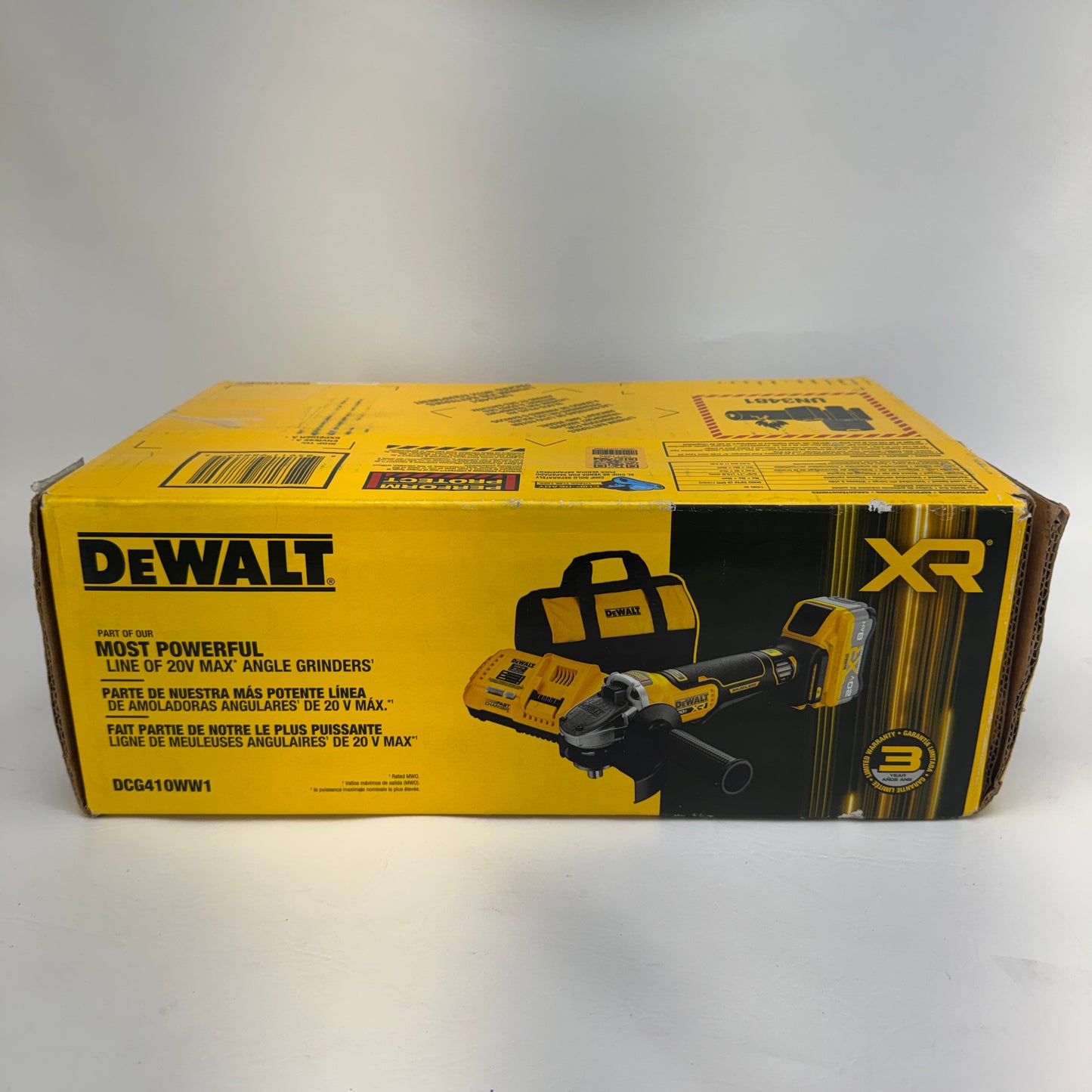 New DeWalt DCG410WW1 20V MAX Angle Grinder