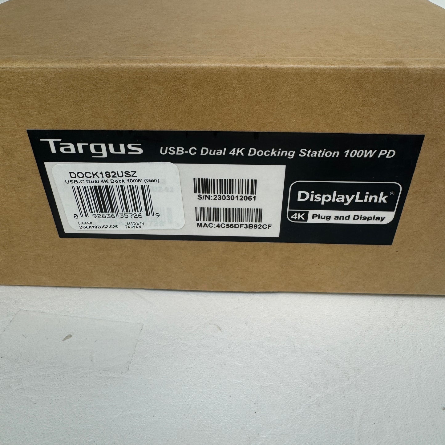 Targus USB-C Dual 4K Docking Station DOCK182USZ