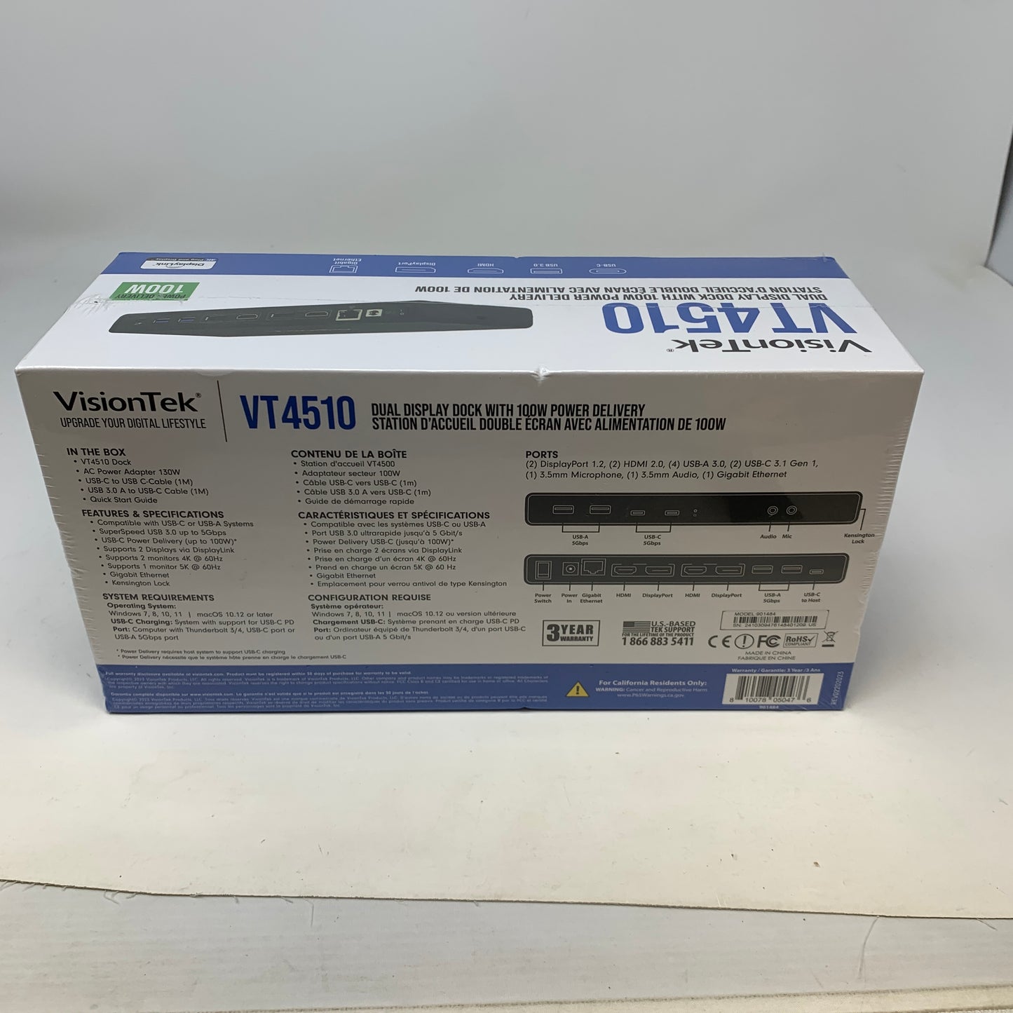 New VisionTek VT4510 Laptop Docking Station 9014184