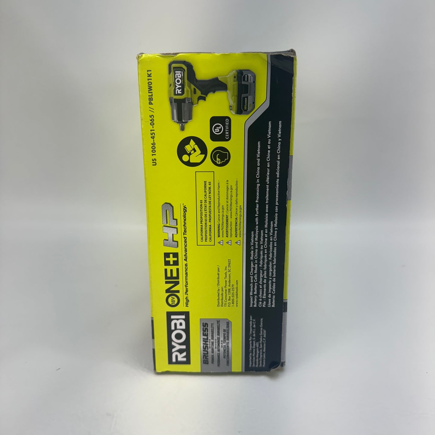 New Ryobi PBLIW01K1 18V Impact Wrench