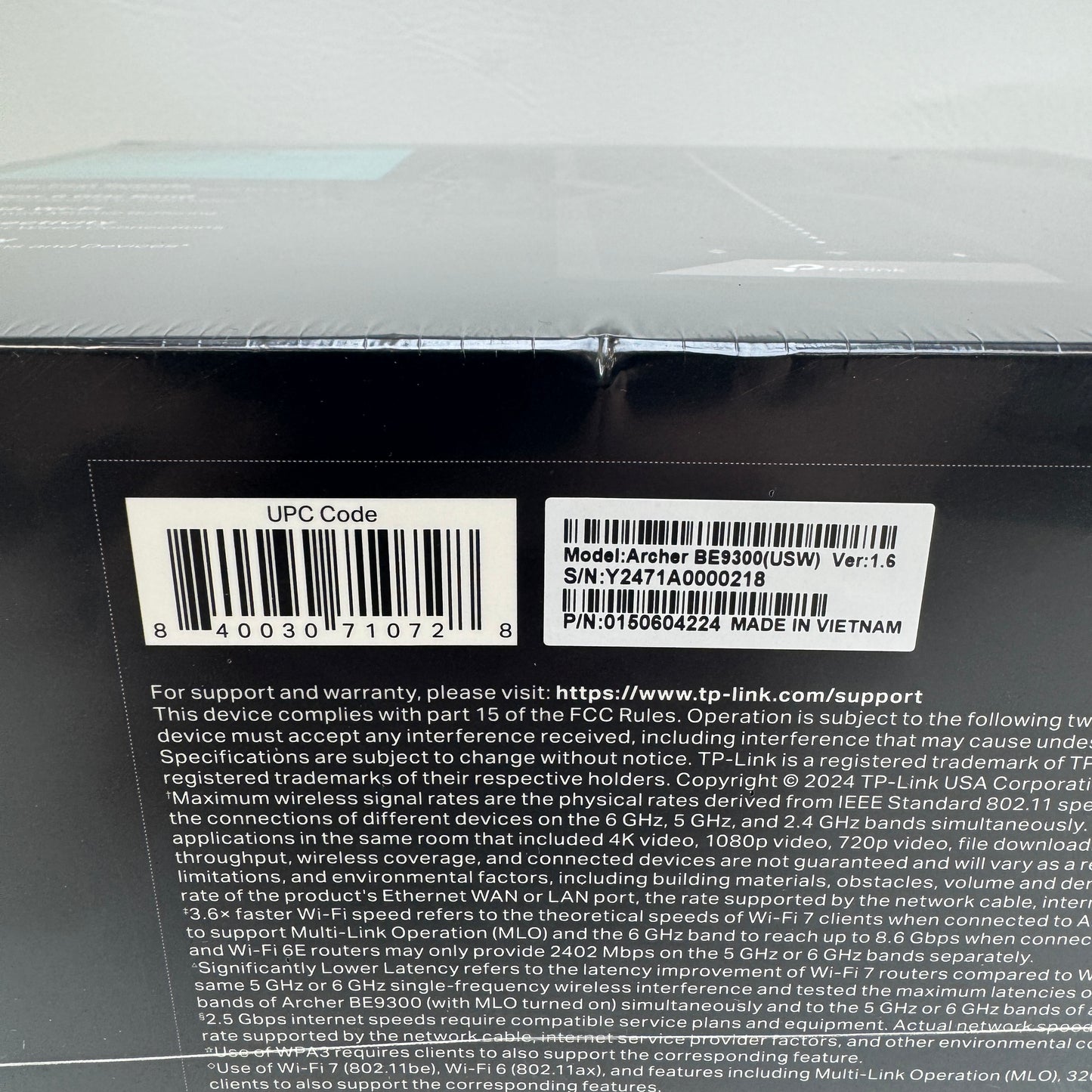 New TP-Link Archer BE9300 Tri-Band Wi-Fi 7 Router