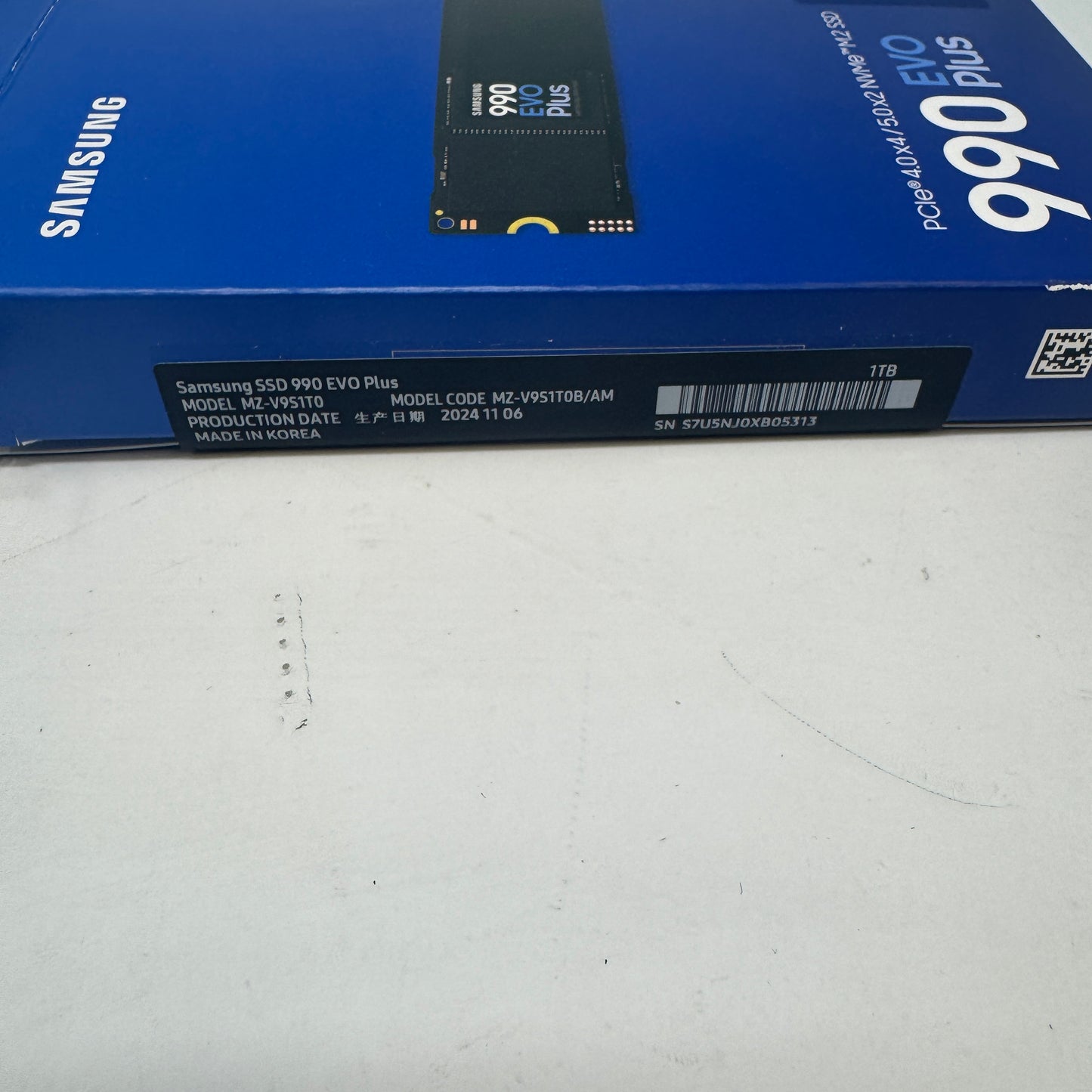 Samsung M.2 990 Evo Plus 1TB M.2 NVMe Gen 4.0 x 4 SSD MZ-V9S1T0B