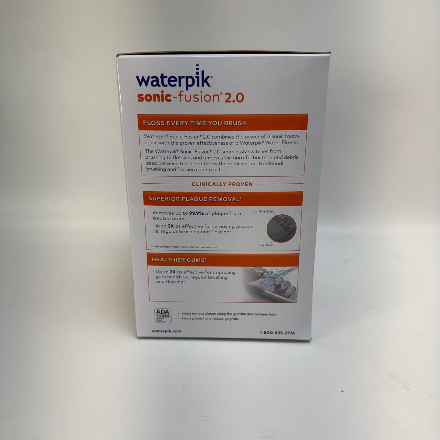 New Waterpik Sonic-Fusion 2.0 Electric Tootbrush SF-03W010-1