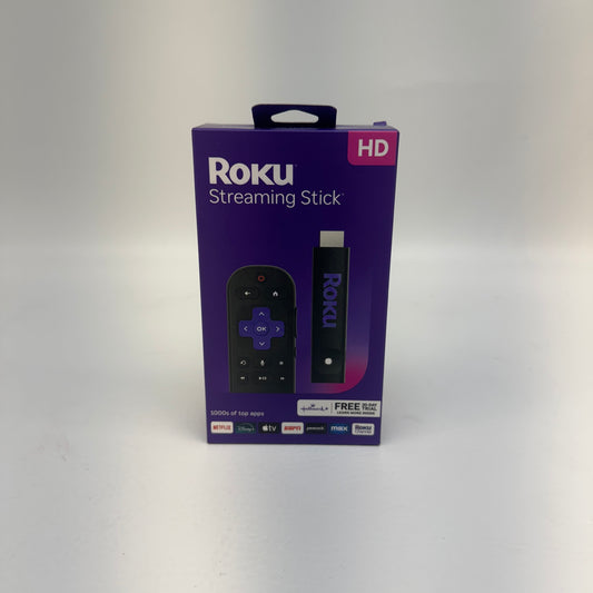 New Roku HD Streaming Stick Streaming Media Device Black 3840RW