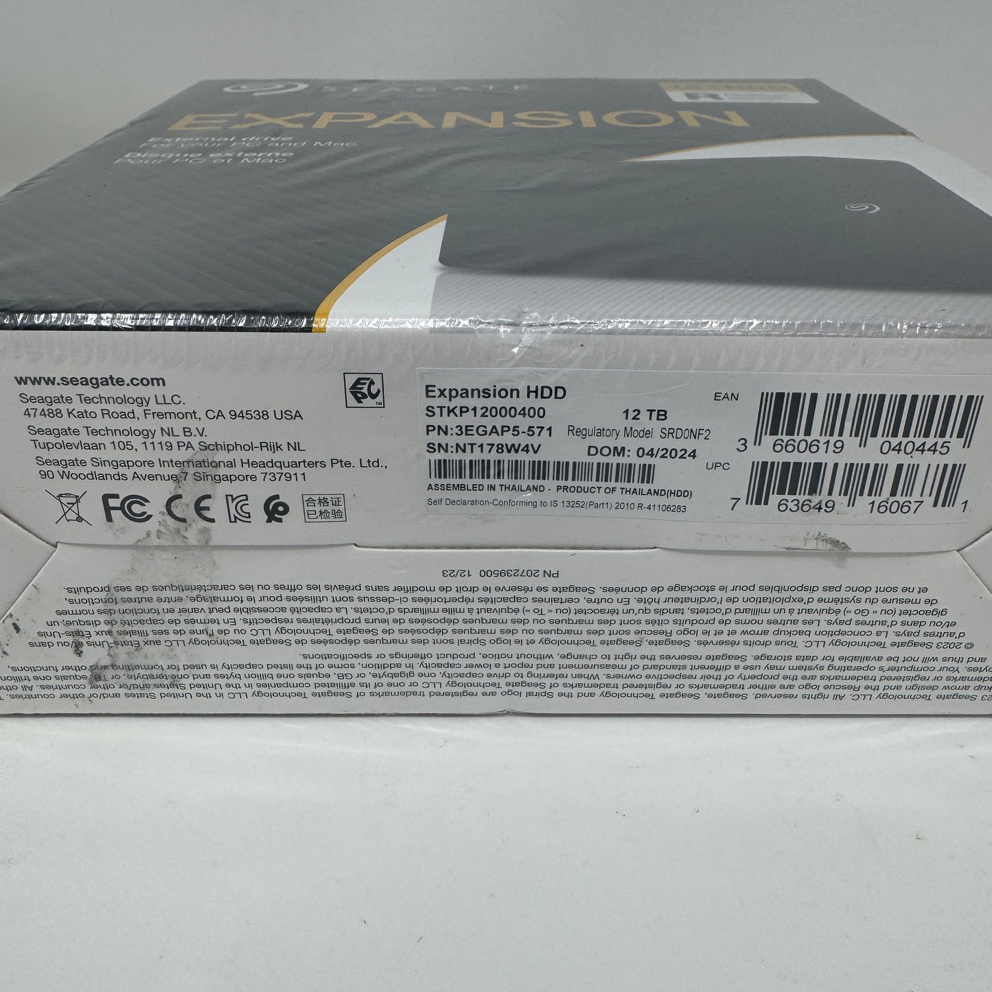 New Seagate 3.5" Expansion 12TB USB 3/USB 3.1 HDD STKP12000400