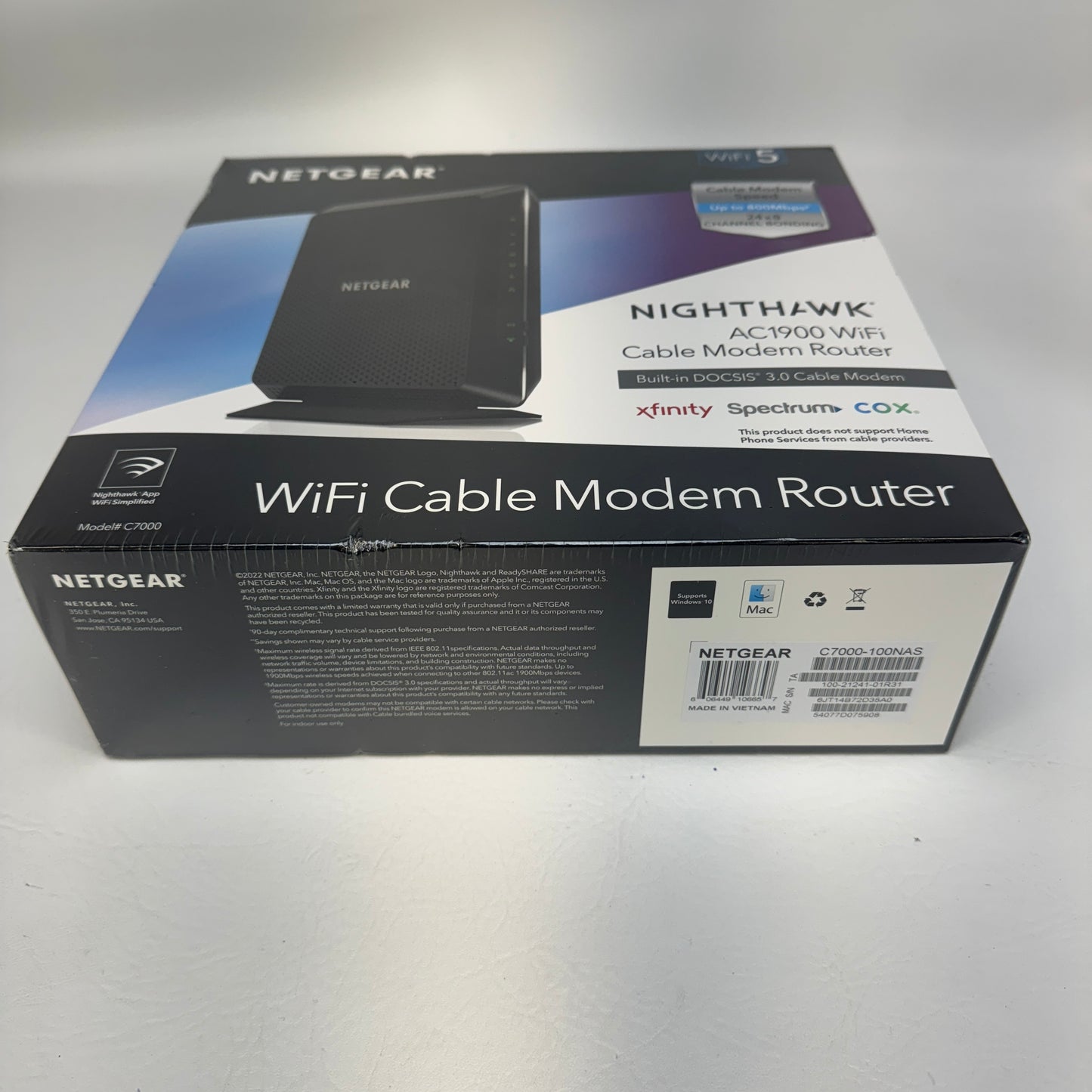 New NETGEAR Nighthawk Dual Band AC1900 WIFI Wifi Cable Modem Router