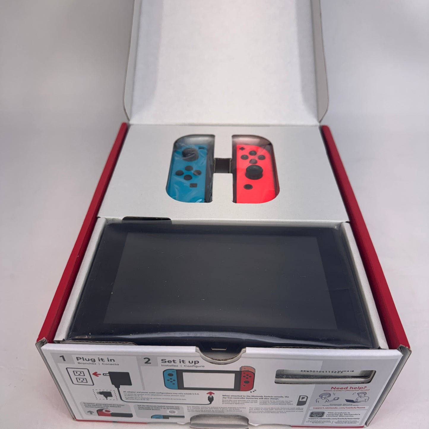 New Nintendo Switch v2 Video Game Console HAC-001 (-01) Red/Blue