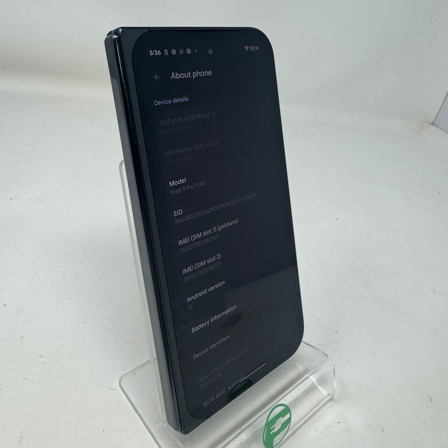 Unlocked Google Pixel 9 Pro Fold 512GB Obsidian GGH2X