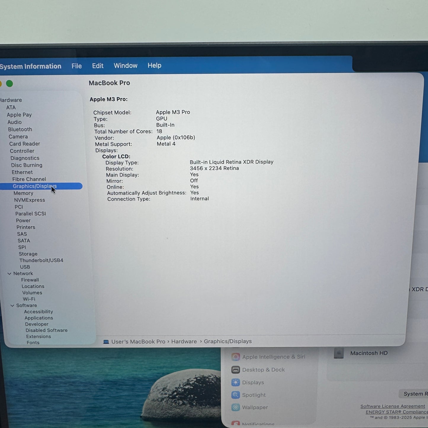 2023 Apple MacBook Pro 16" M3 Pro 18C GPU 4.0GHz 36GB RAM 512GB SSD 5RW23LL/A