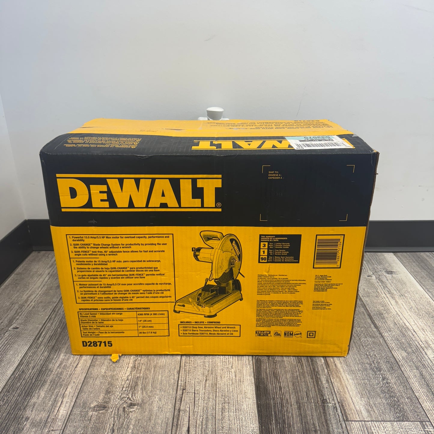 New DeWalt D28715 Chop Saw