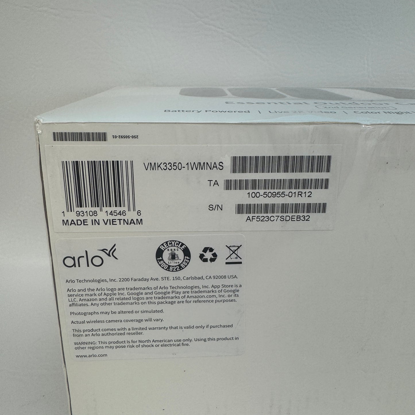 New arlo Essential Outdoor Camera Outdoor Cameras VMK3350-1WMNAS