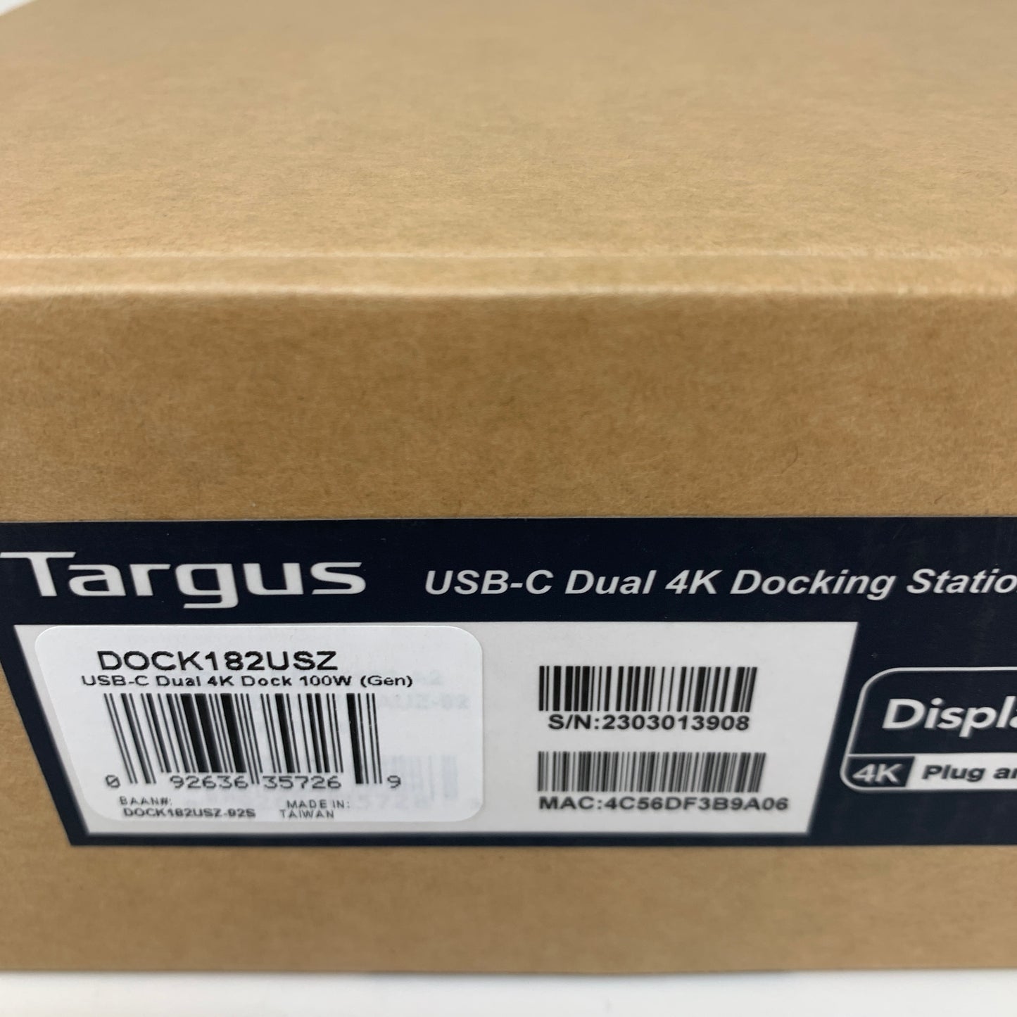Targus USB-C Dual 4K Docking Station DOCK182USZ