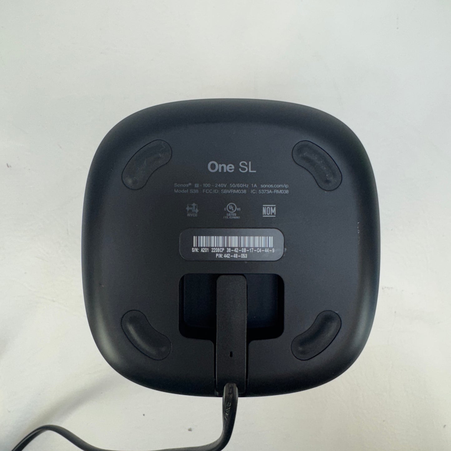 Sonos One SL Compact Wireless Smart Speaker Black S38