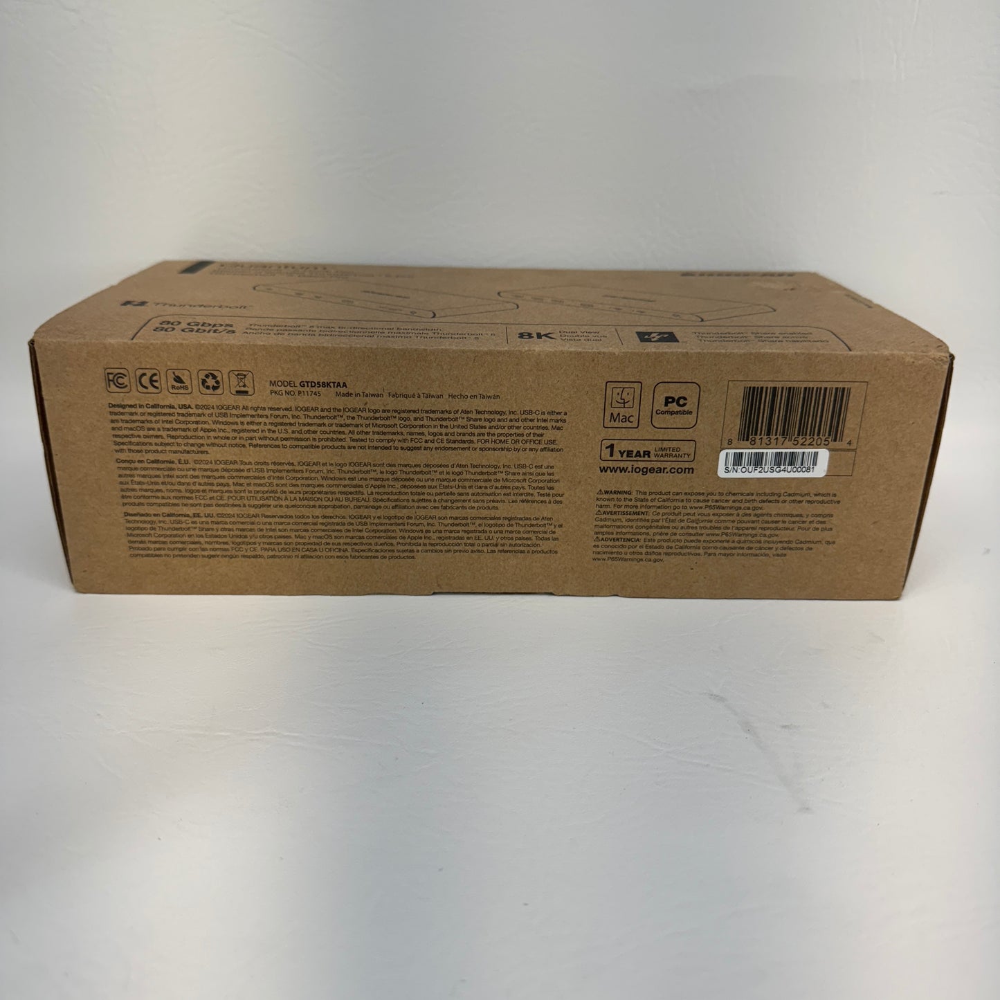 New Iogear Quantum Thunderbolt 5 Dock Pro Docking Station GTD58KTAA