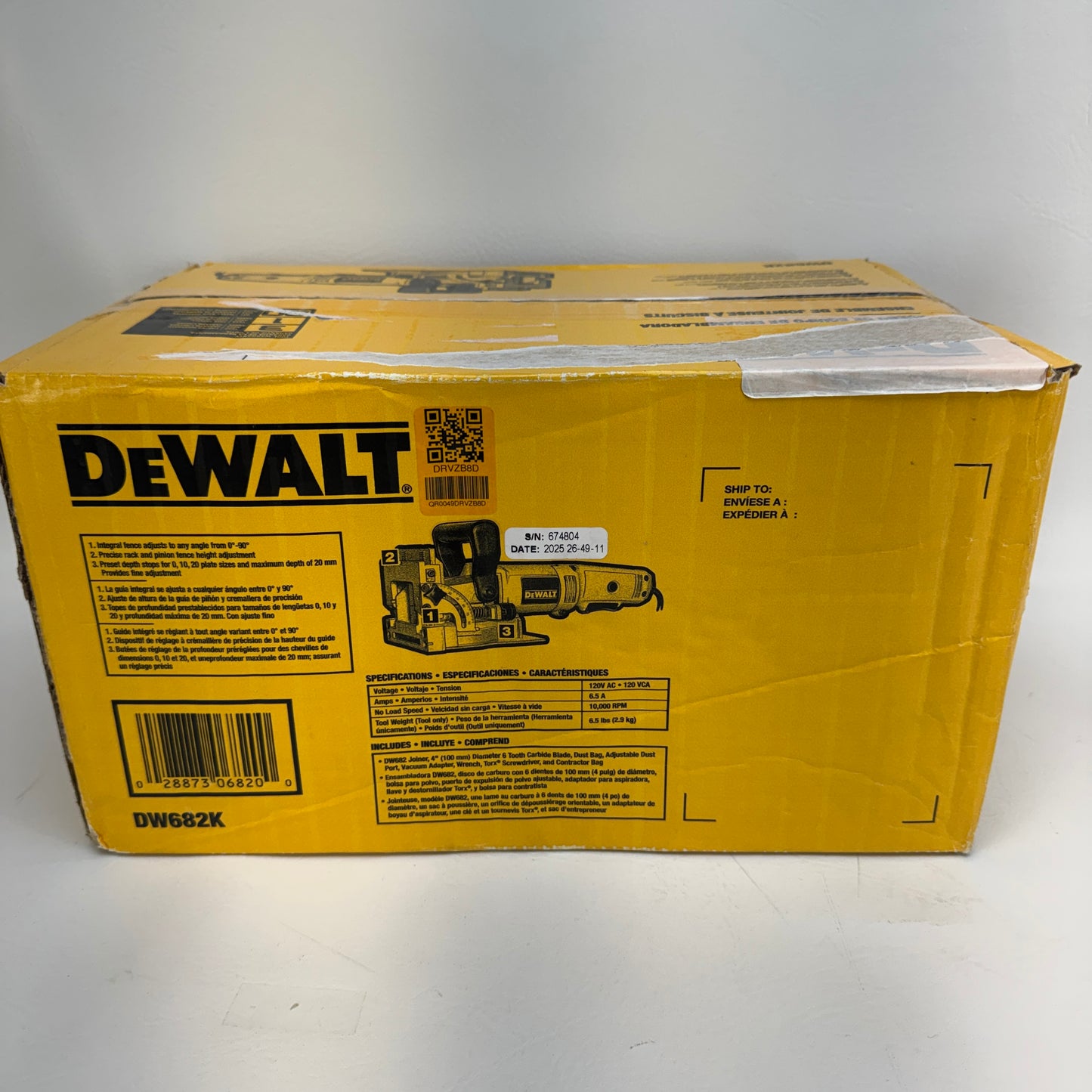 New DeWalt DW682K Plate Joiner Kit