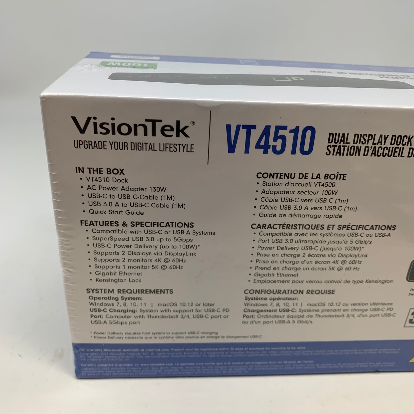 New VisionTek VT4510 Laptop Docking Station 9014184