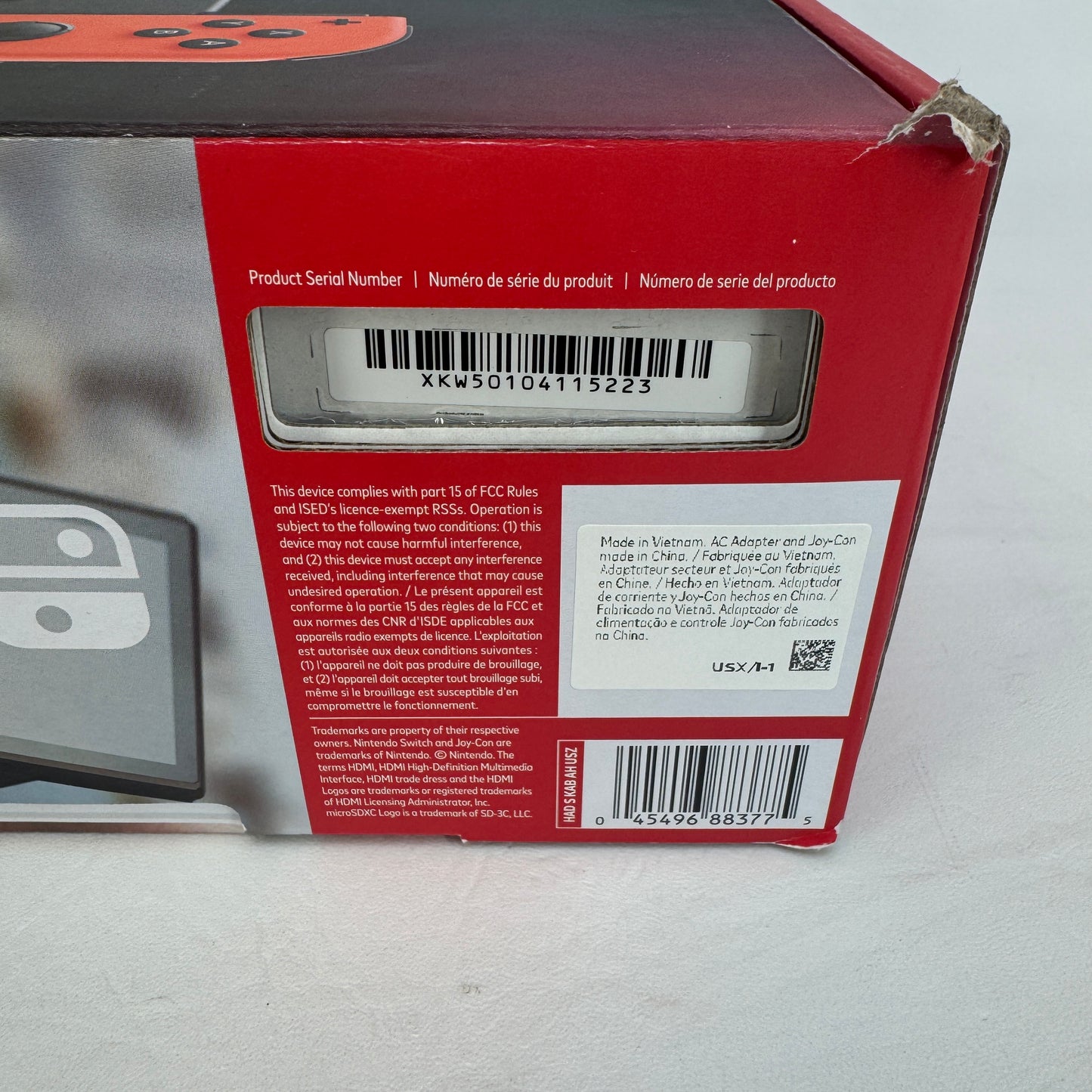 New Nintendo Switch v2 Video Game Console HAC-001 (-01) Red/Blue