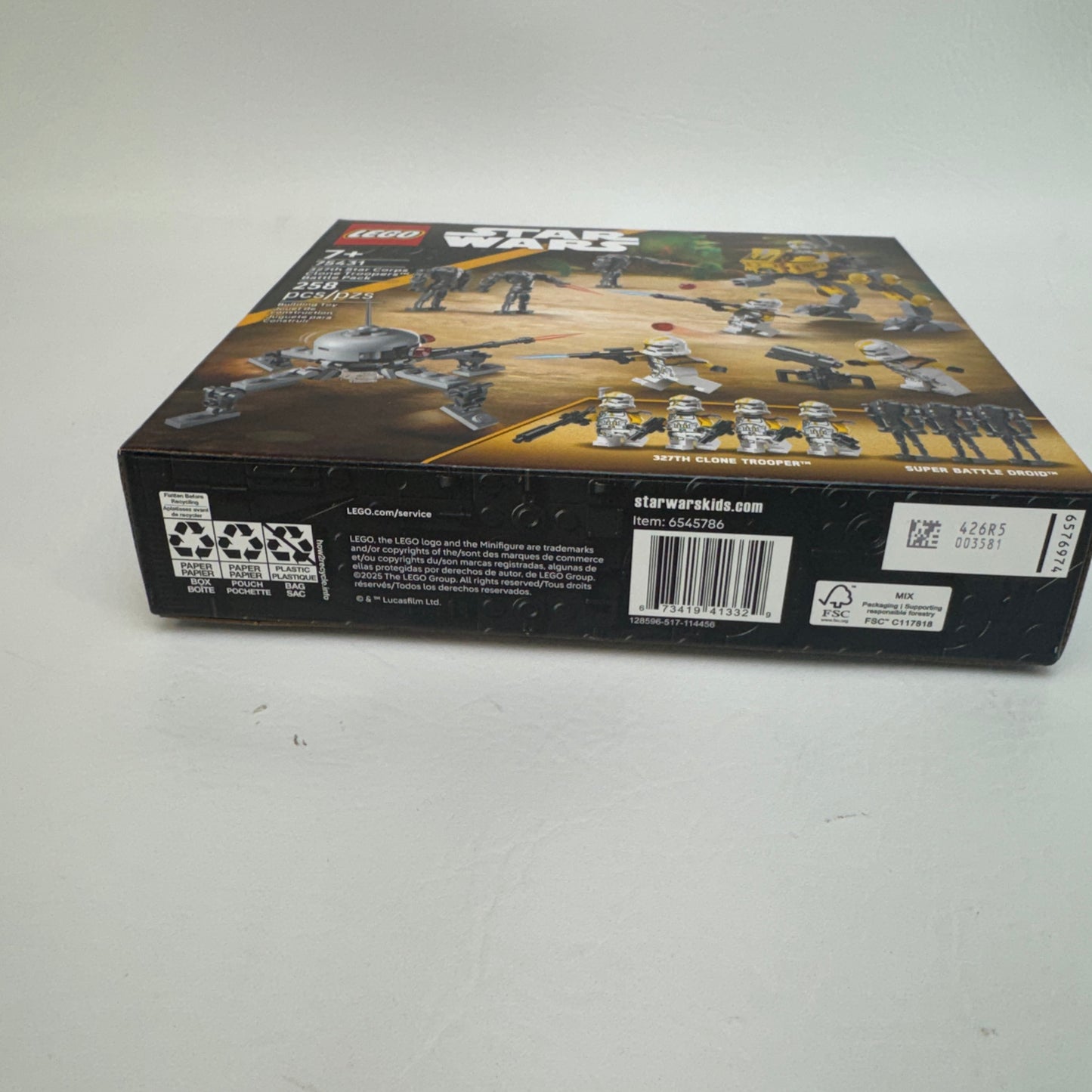 New Lego 327th Star Corps Clone Troopers Battle Pack Lego Set 75431