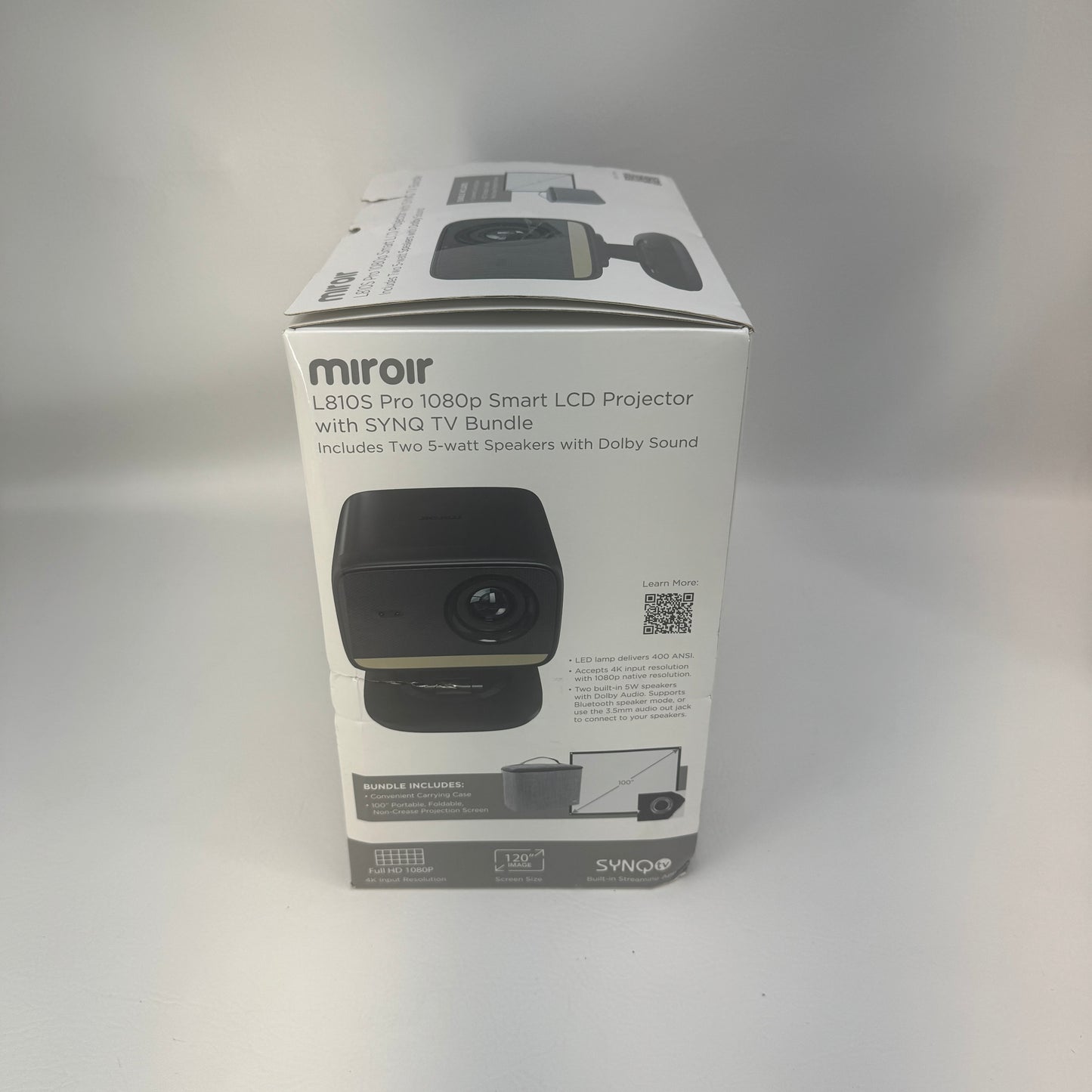 New Miroir L810S Pro Full HD 1080P 400 Lumens LCD Projector
