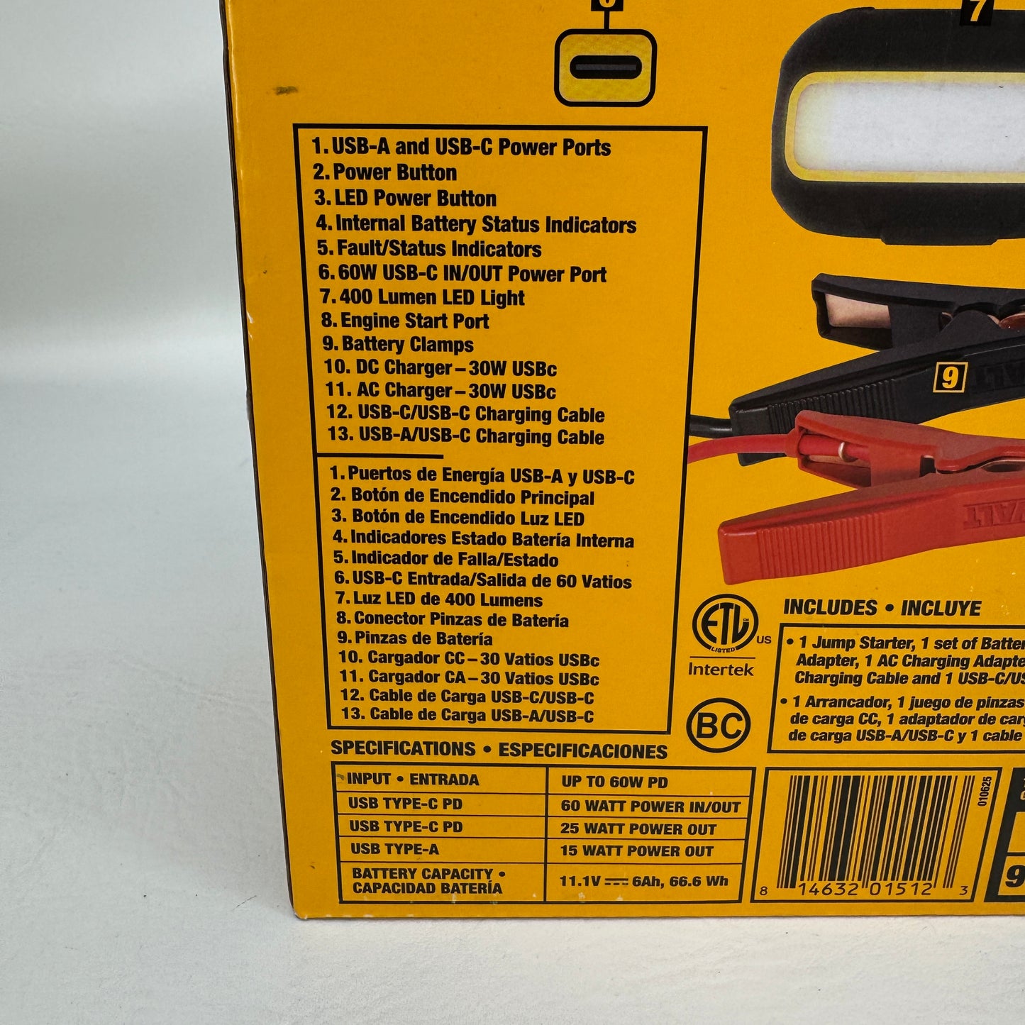 New DeWalt DXAELJ25 Lithium Jump Starter with USB Power Bank