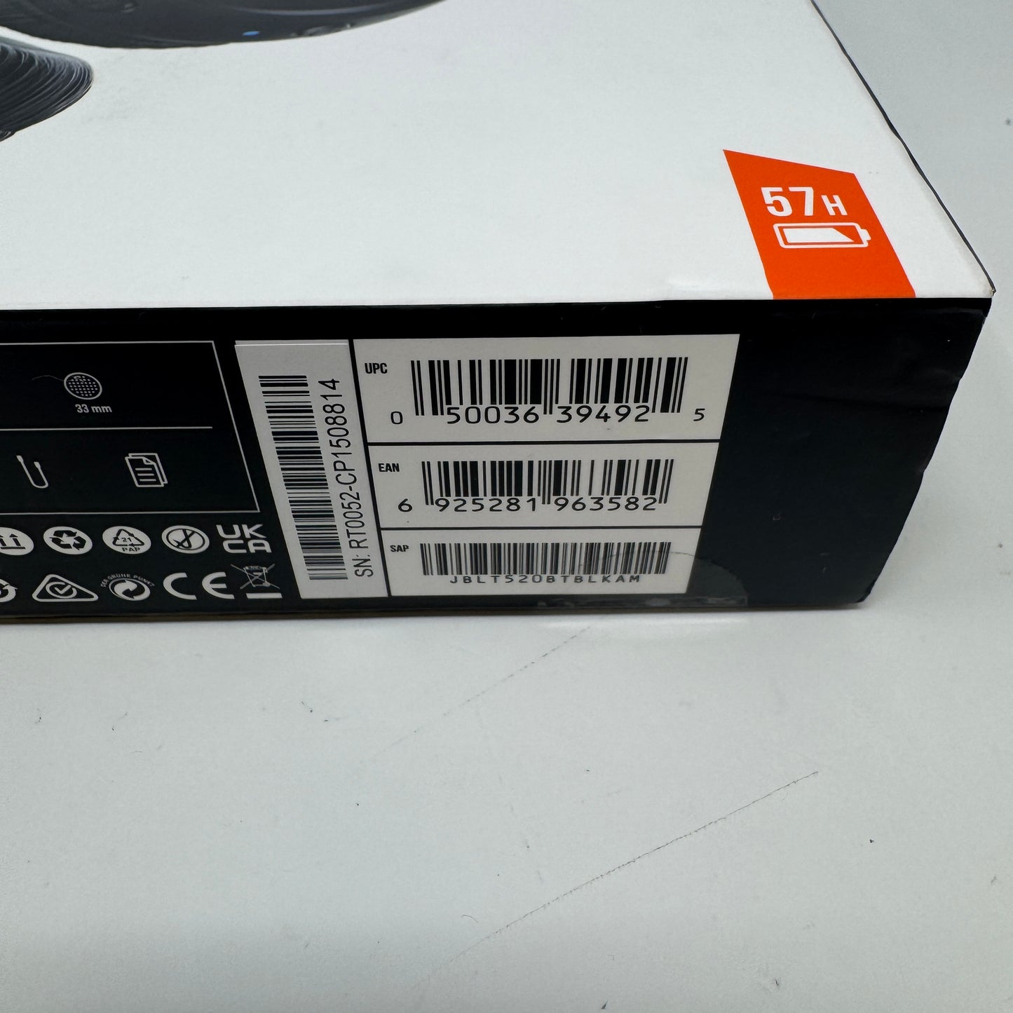 New JBL Tune 520BT Active Noise Cancellation Headphones Black